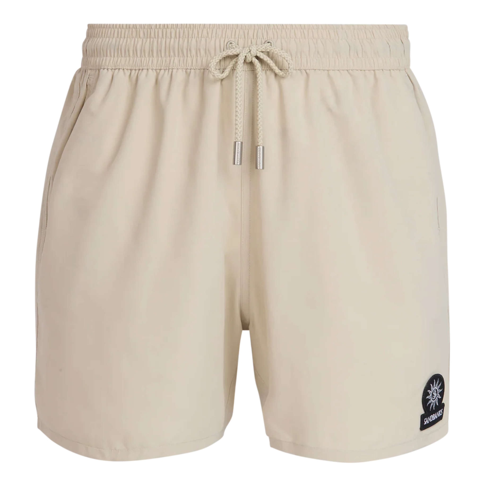 Mens Sandbanks Stone Badge Logo Recycled Swim Shorts