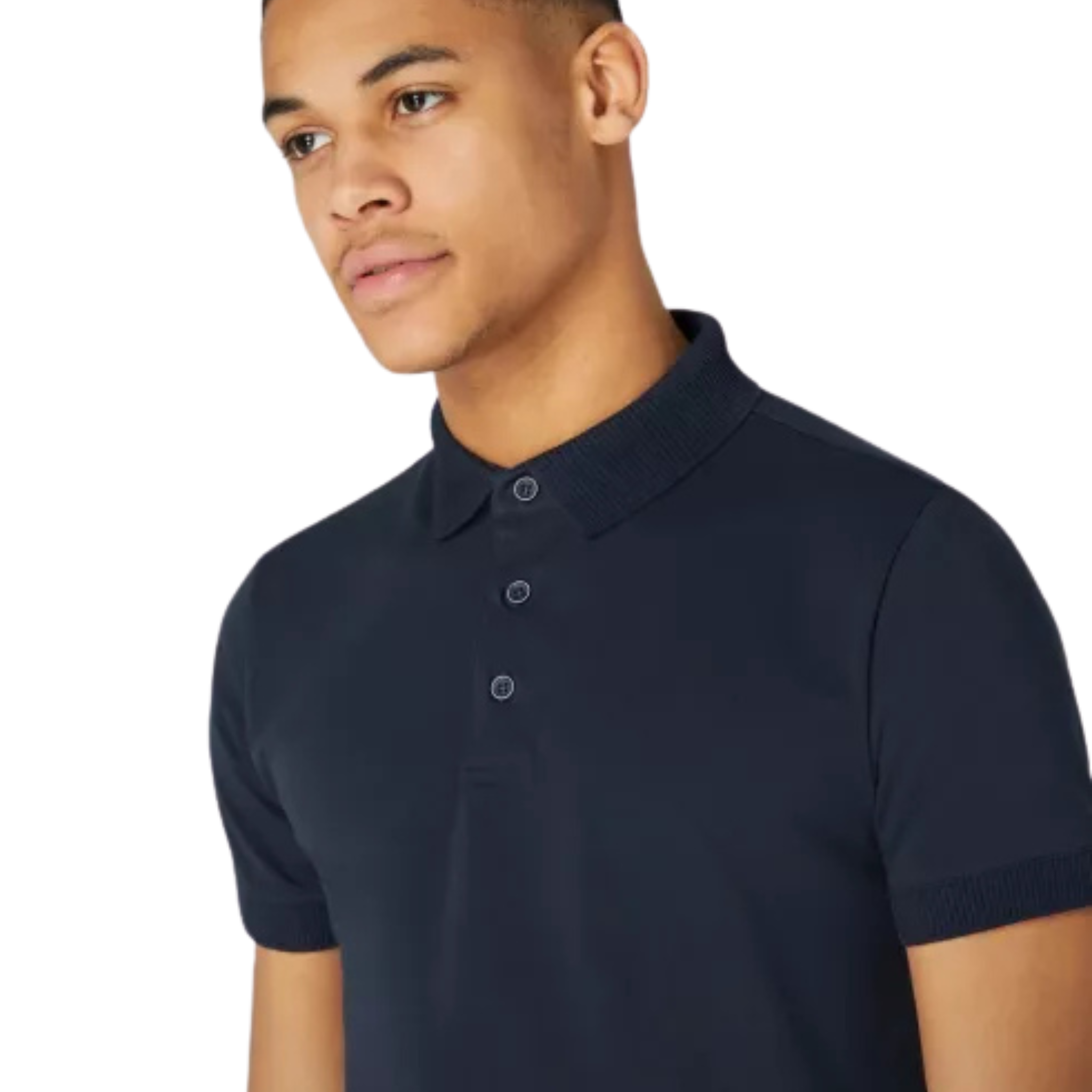 Mens Remus Uomo Navy Cotton Stretch S/s Polo Shirt