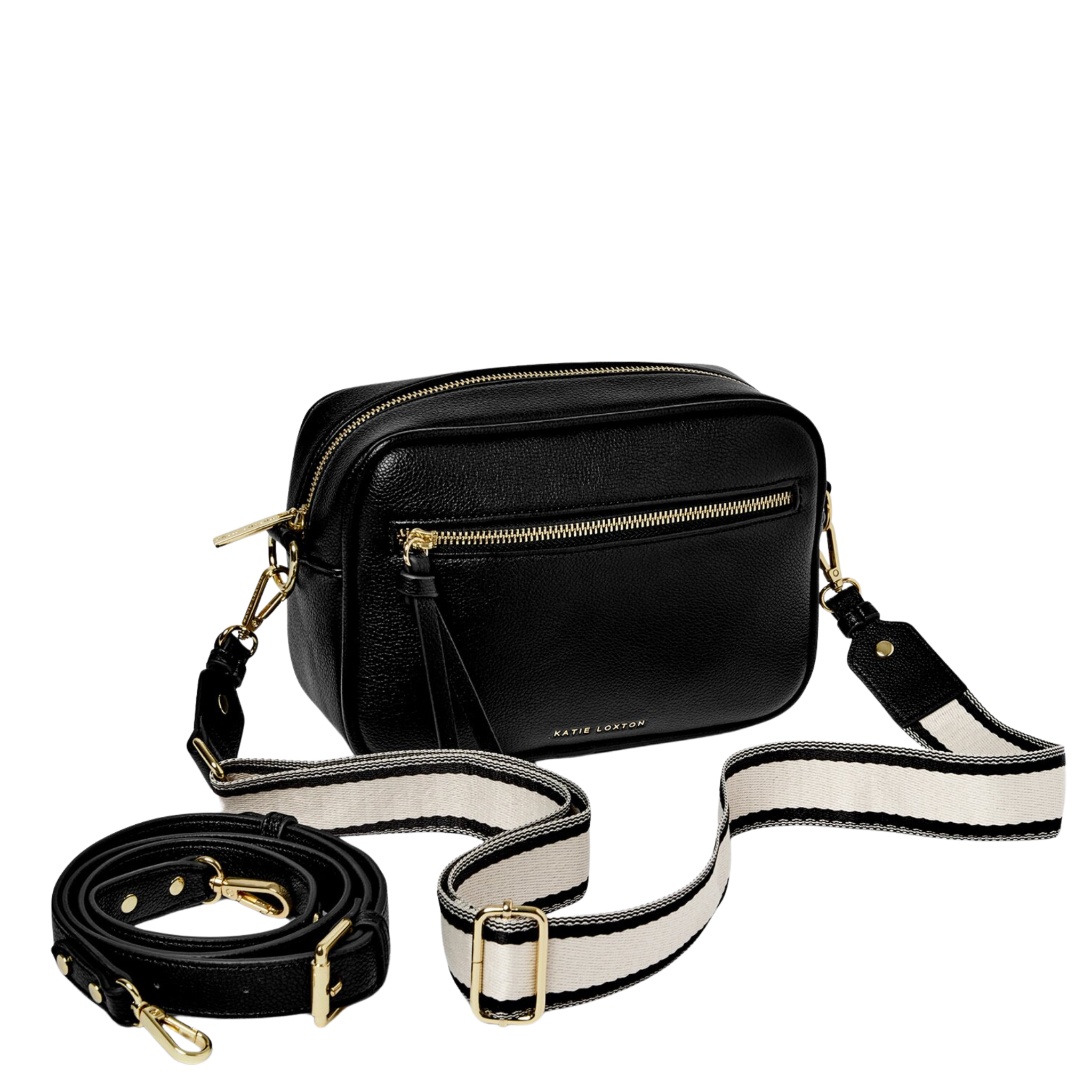 Womens Katie Loxton Black Hallie Crossbody Bag