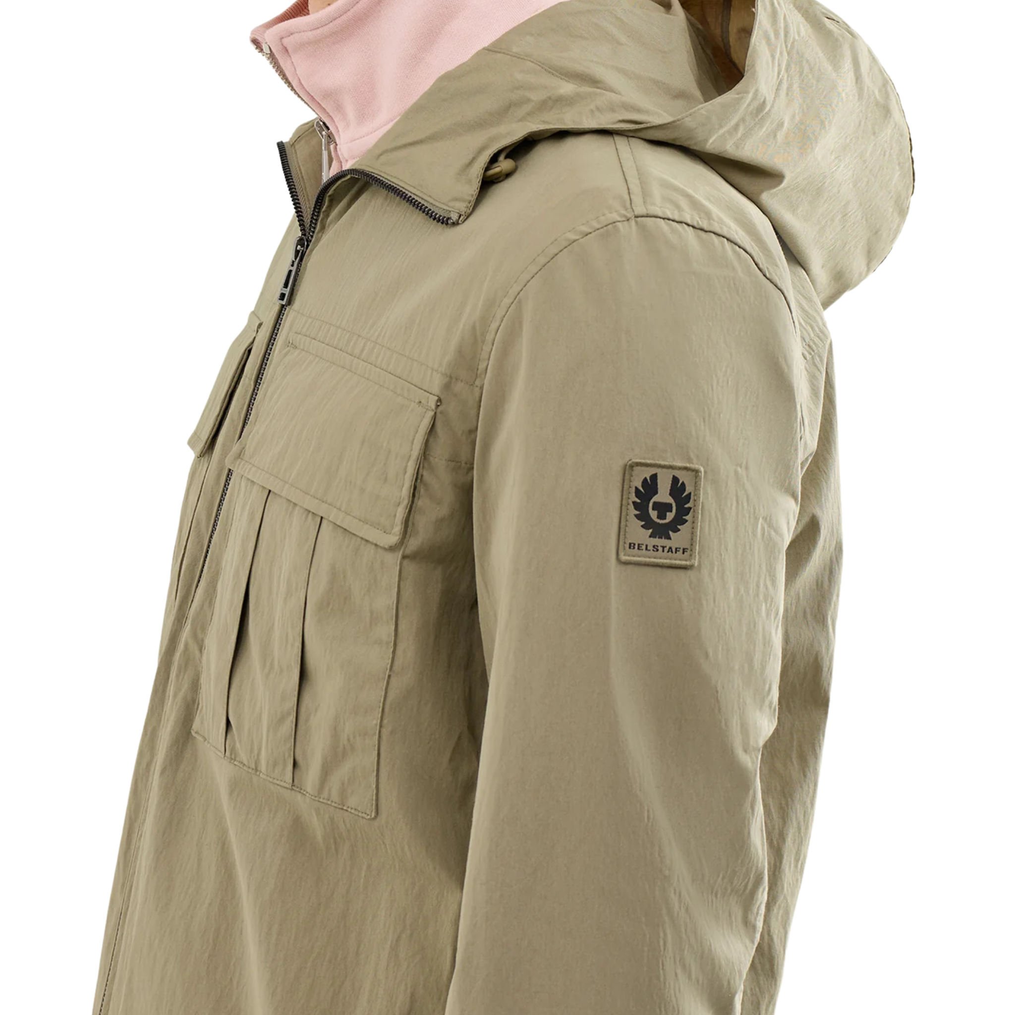 Mens Belstaff Fatigue Green Container Overshirt