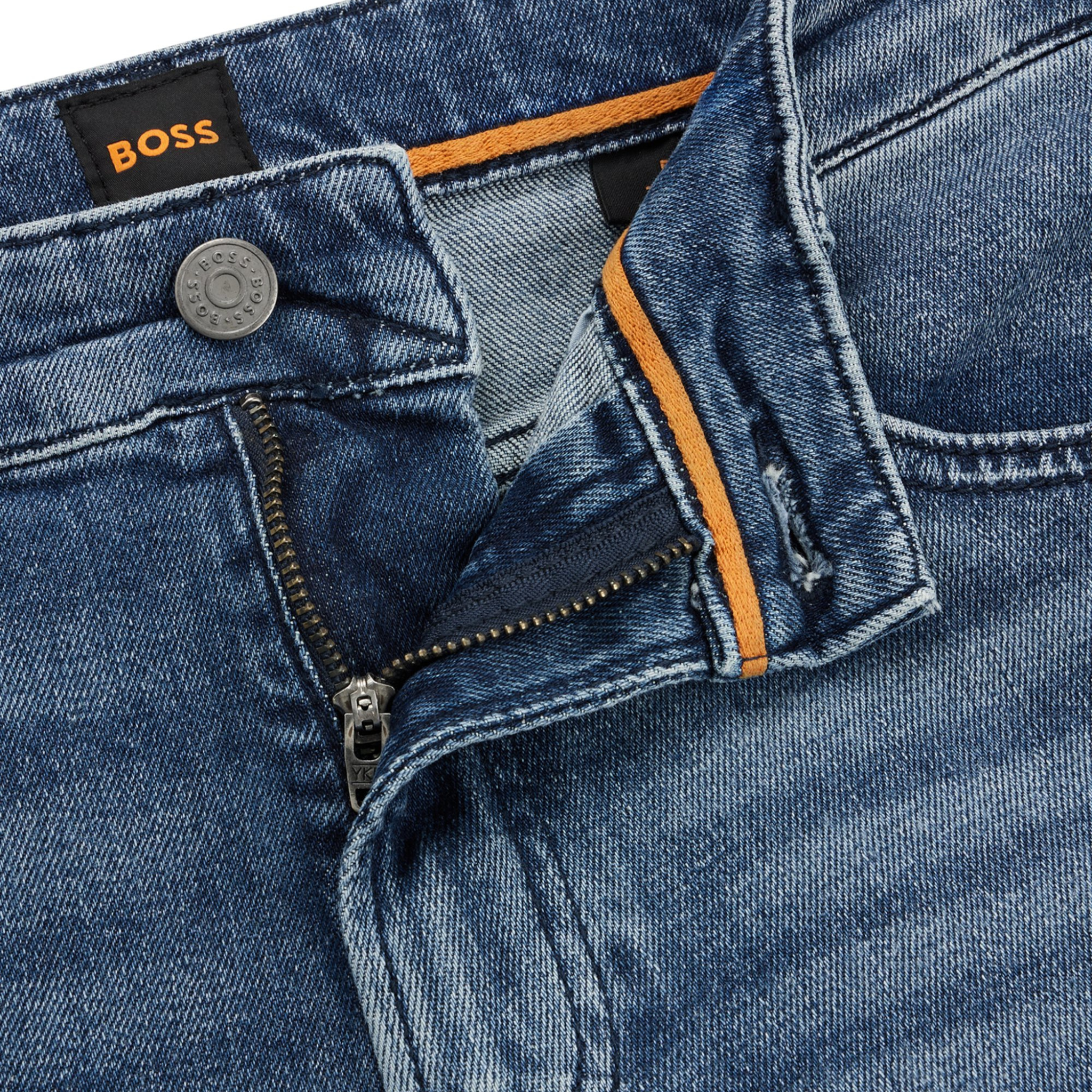 Mens BOSS Medium Blue Re.Maine Regular Fit Jeans