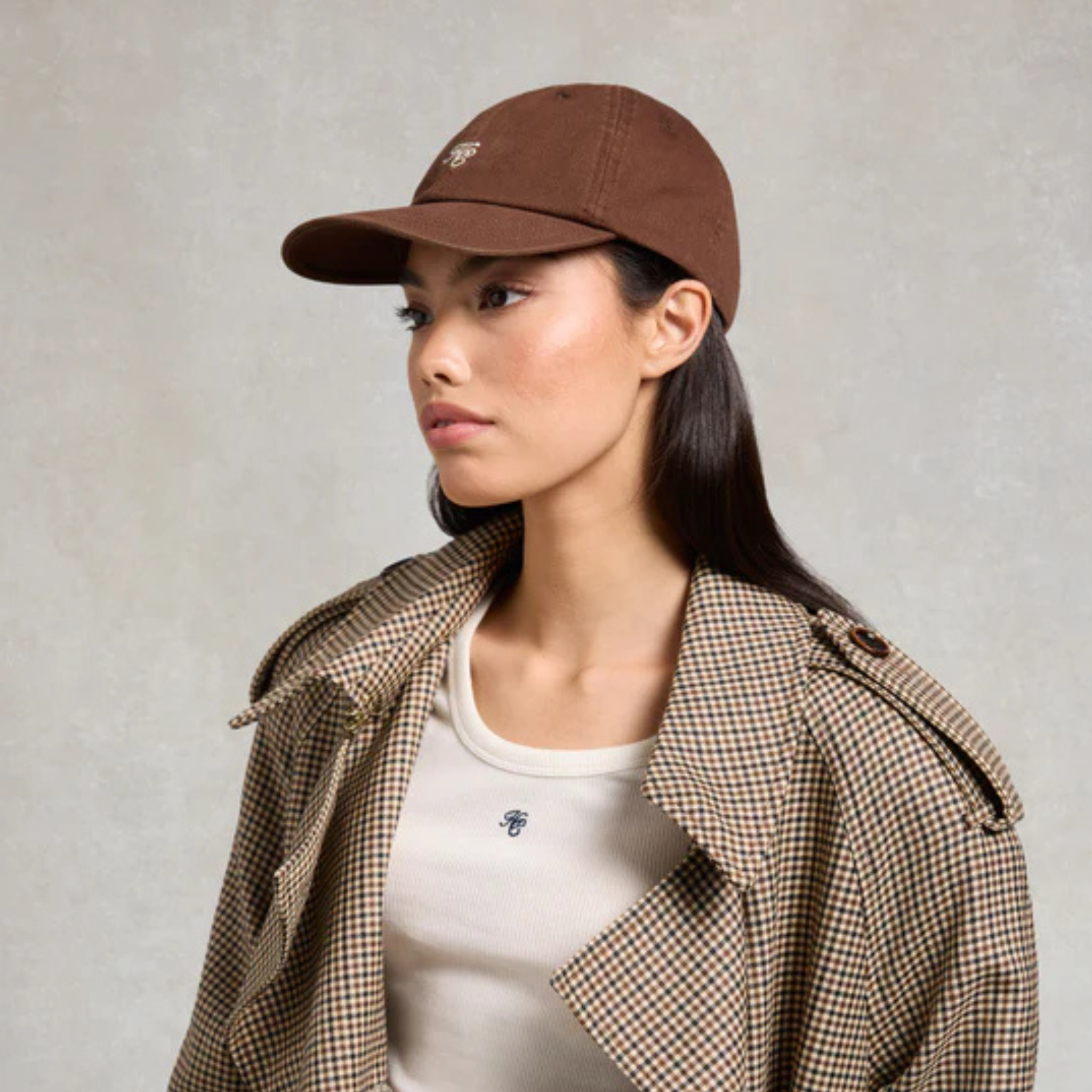 Womens Holland Cooper Chestnut/Ecru Monogram Cap