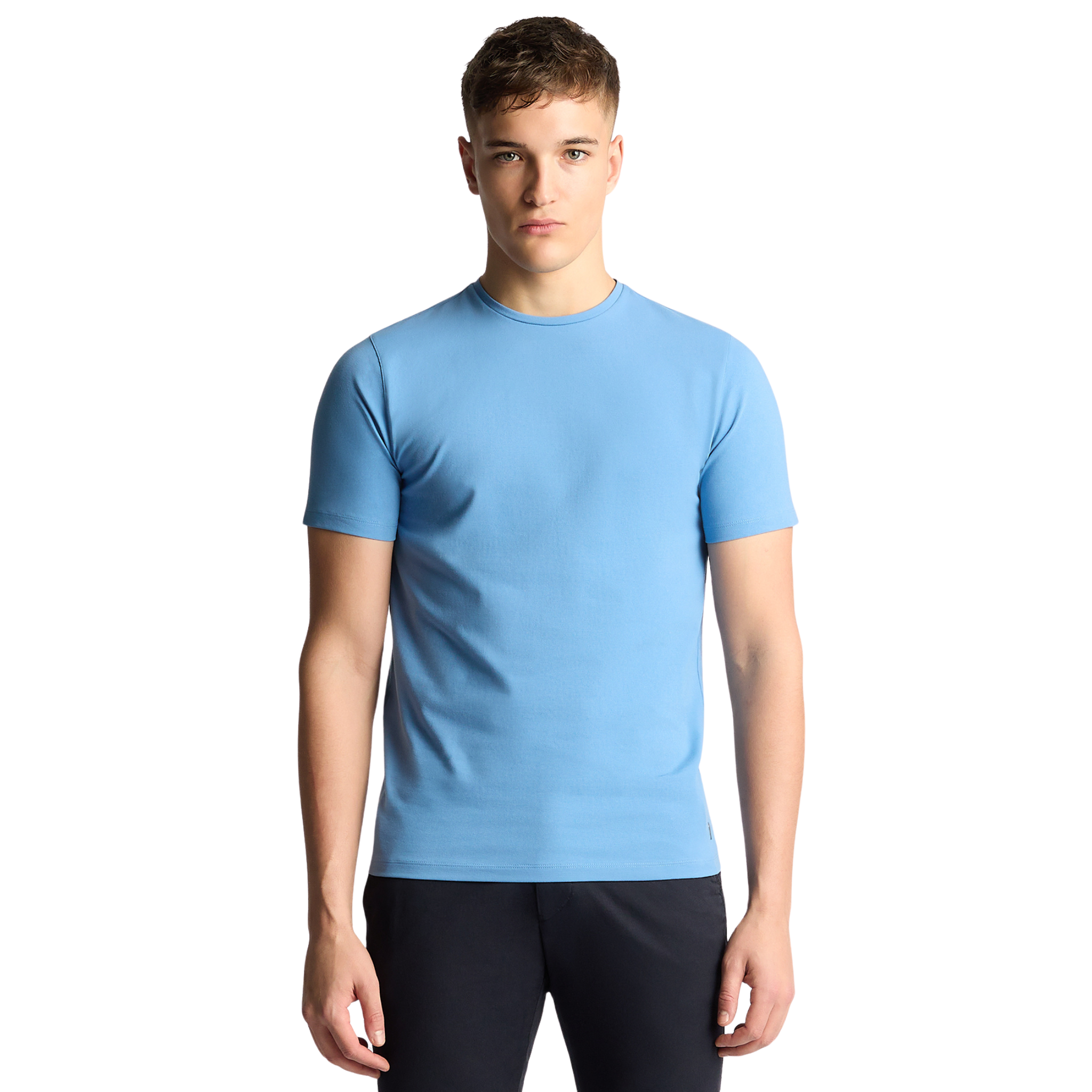 Mens Remus Uomo Blue Cotton Stretch S/s T Shirt