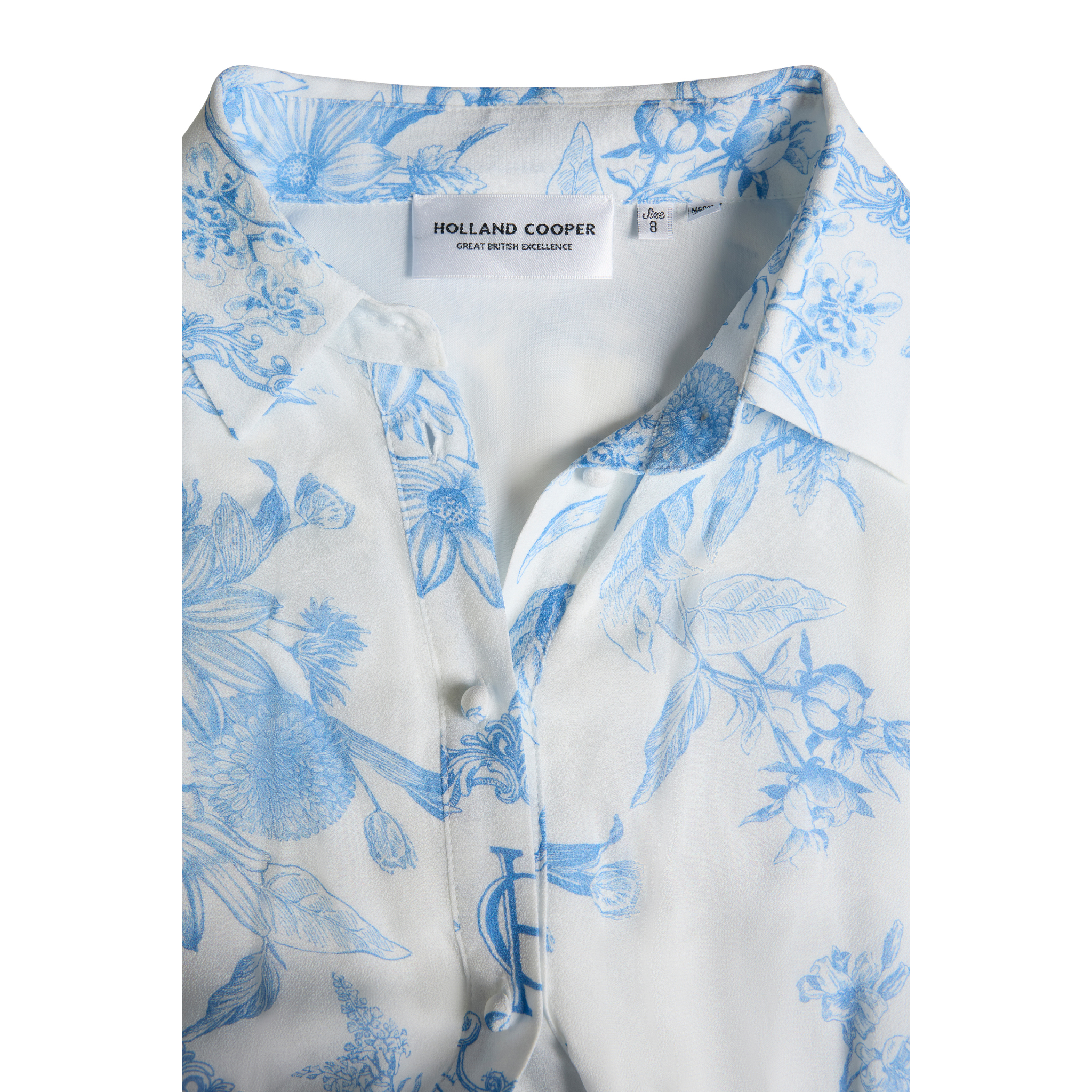 Womens Holland Cooper English Blue Garden Paros Shirt Dress