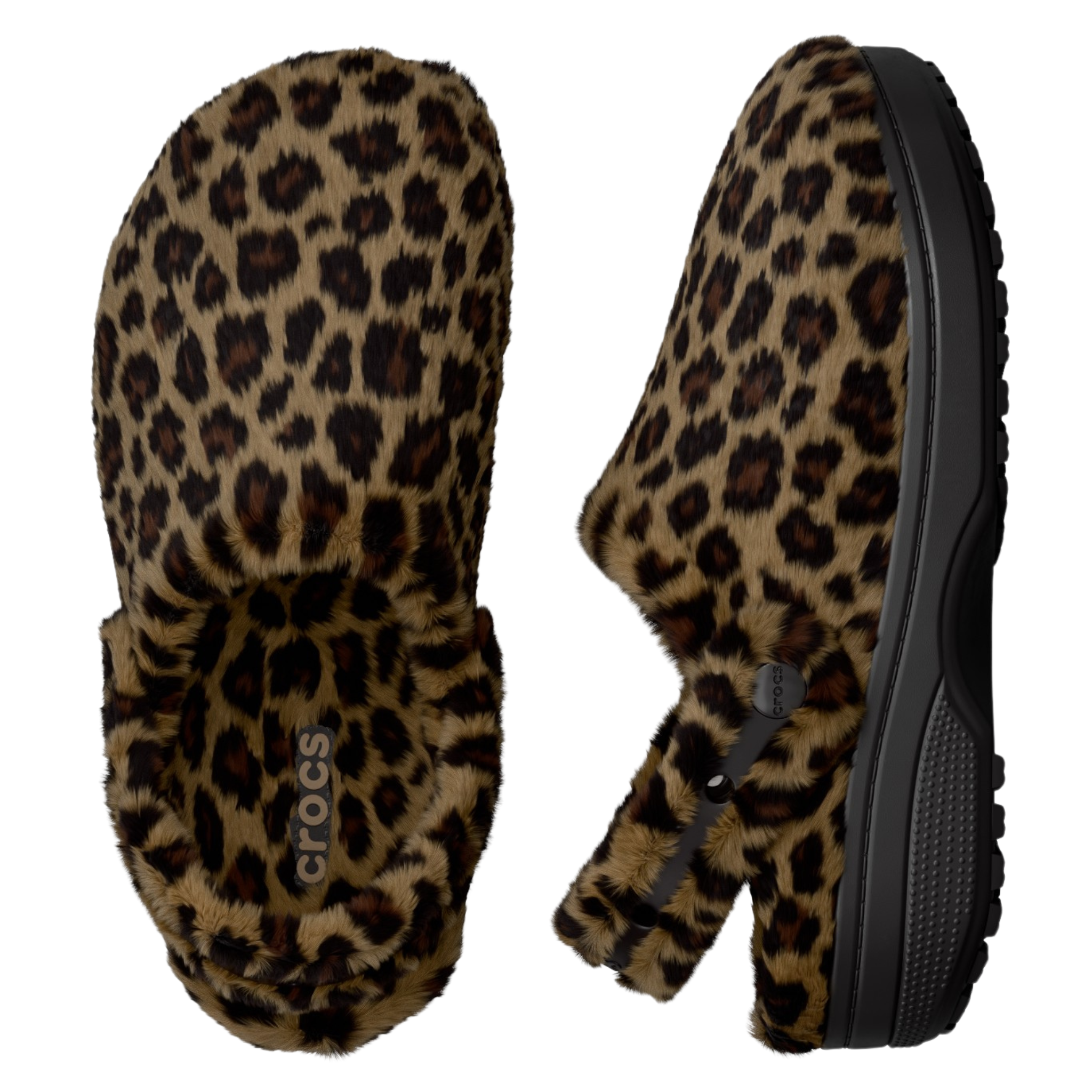 Womens Crocs Sepia/Leopard Unfurgettable Animal Clogs