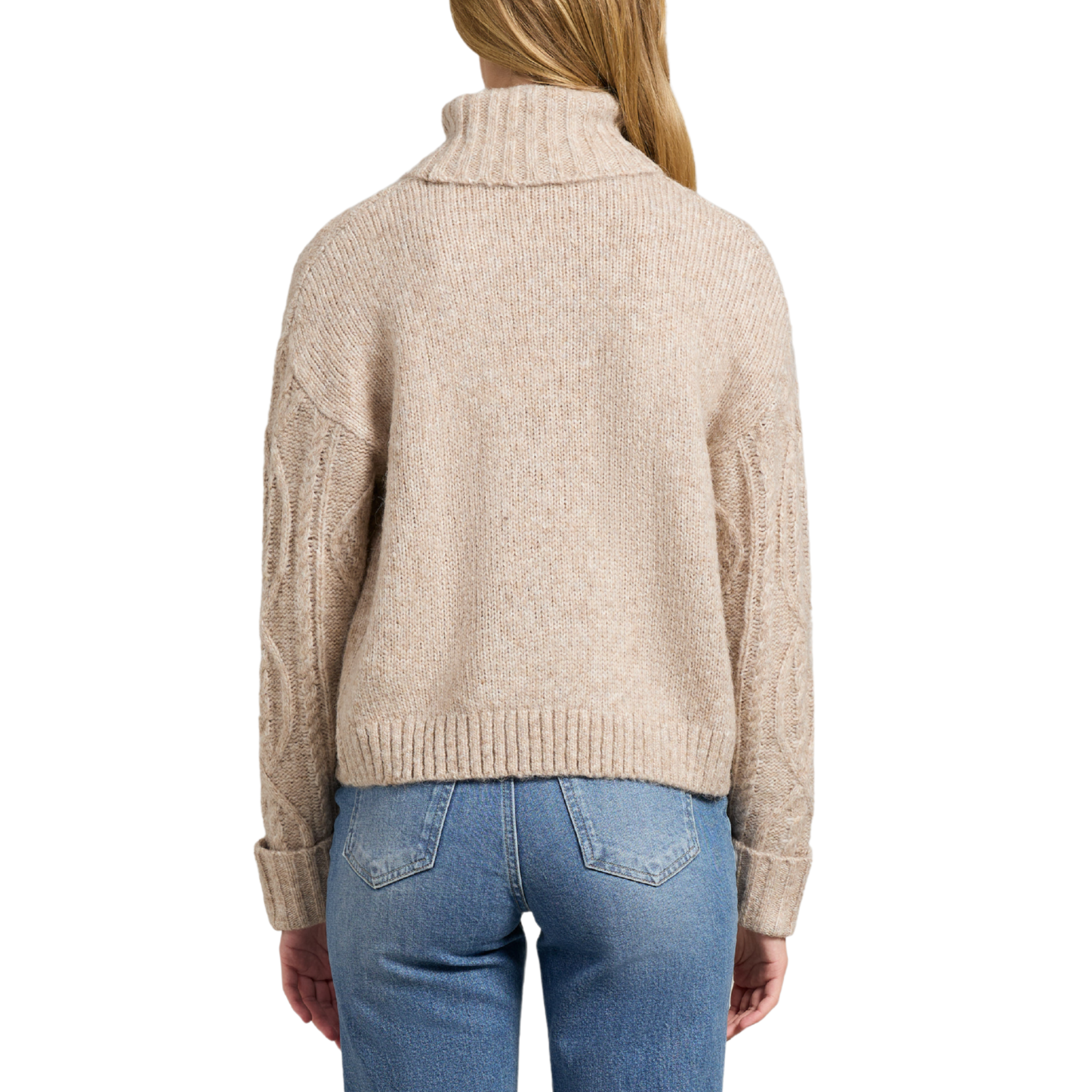 Womens Holland Cooper Taupe Noveli Roll Neck Knit Jumper