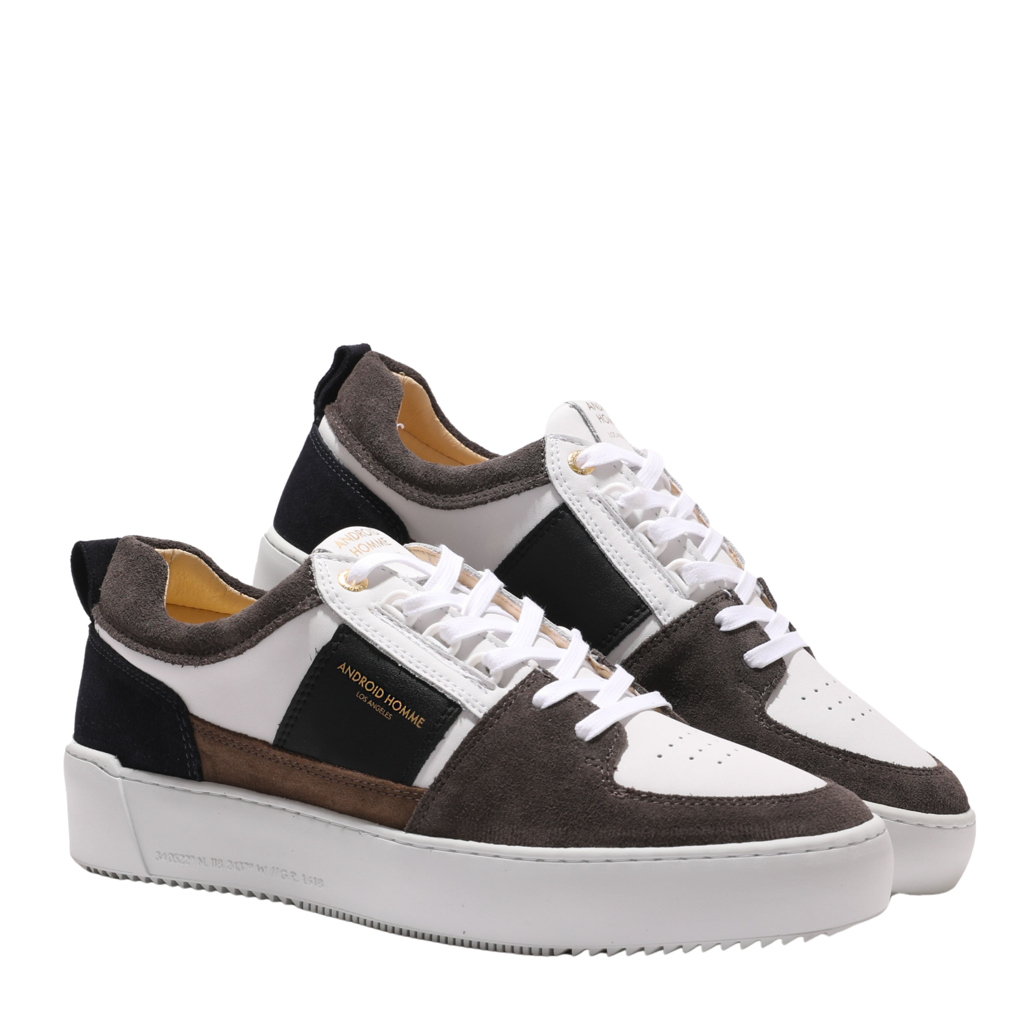Mens Android Homme White/Navy/Grey/Taupe Point Dume Trainers