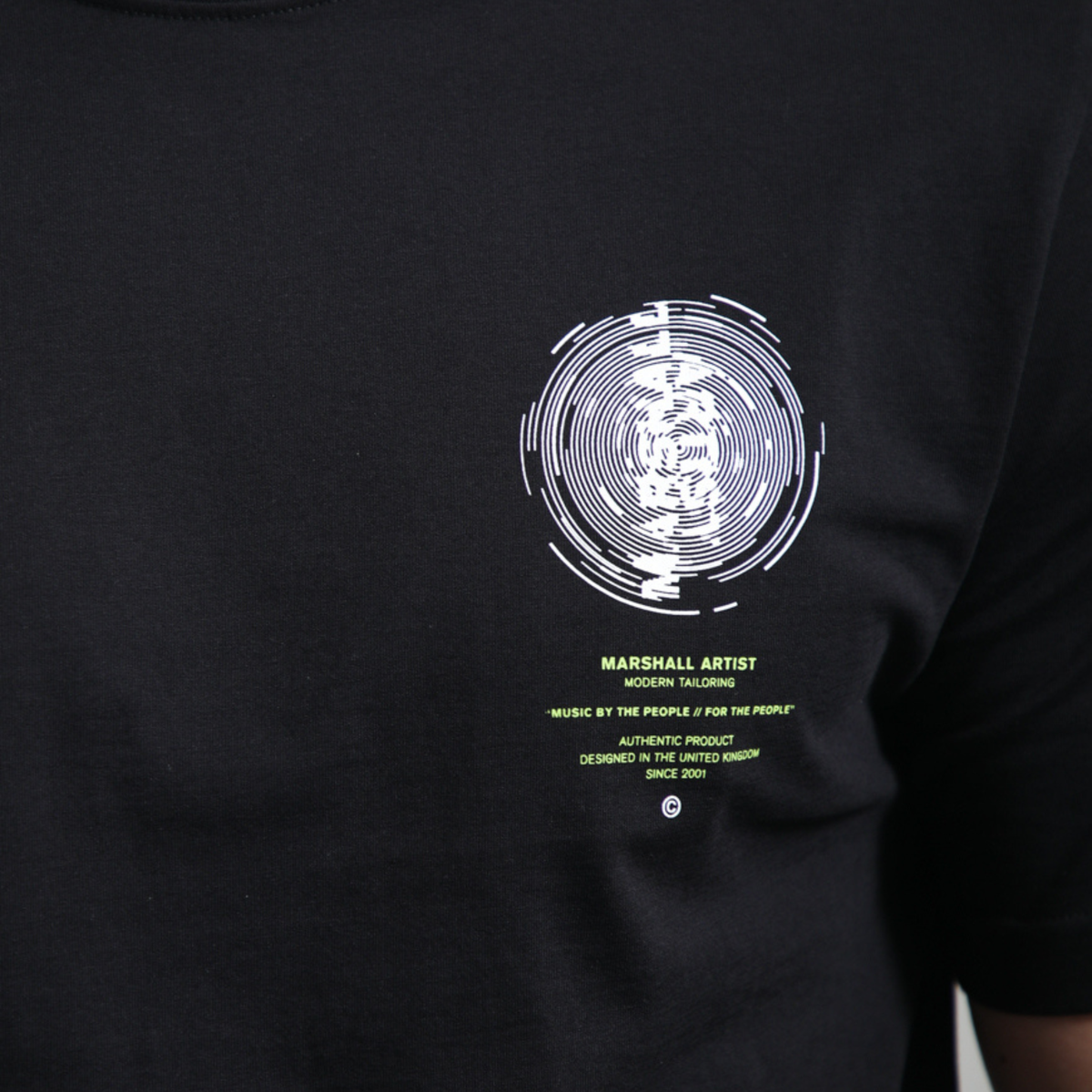 Mens Marshall Artist Black Space Face S/s T Shirt