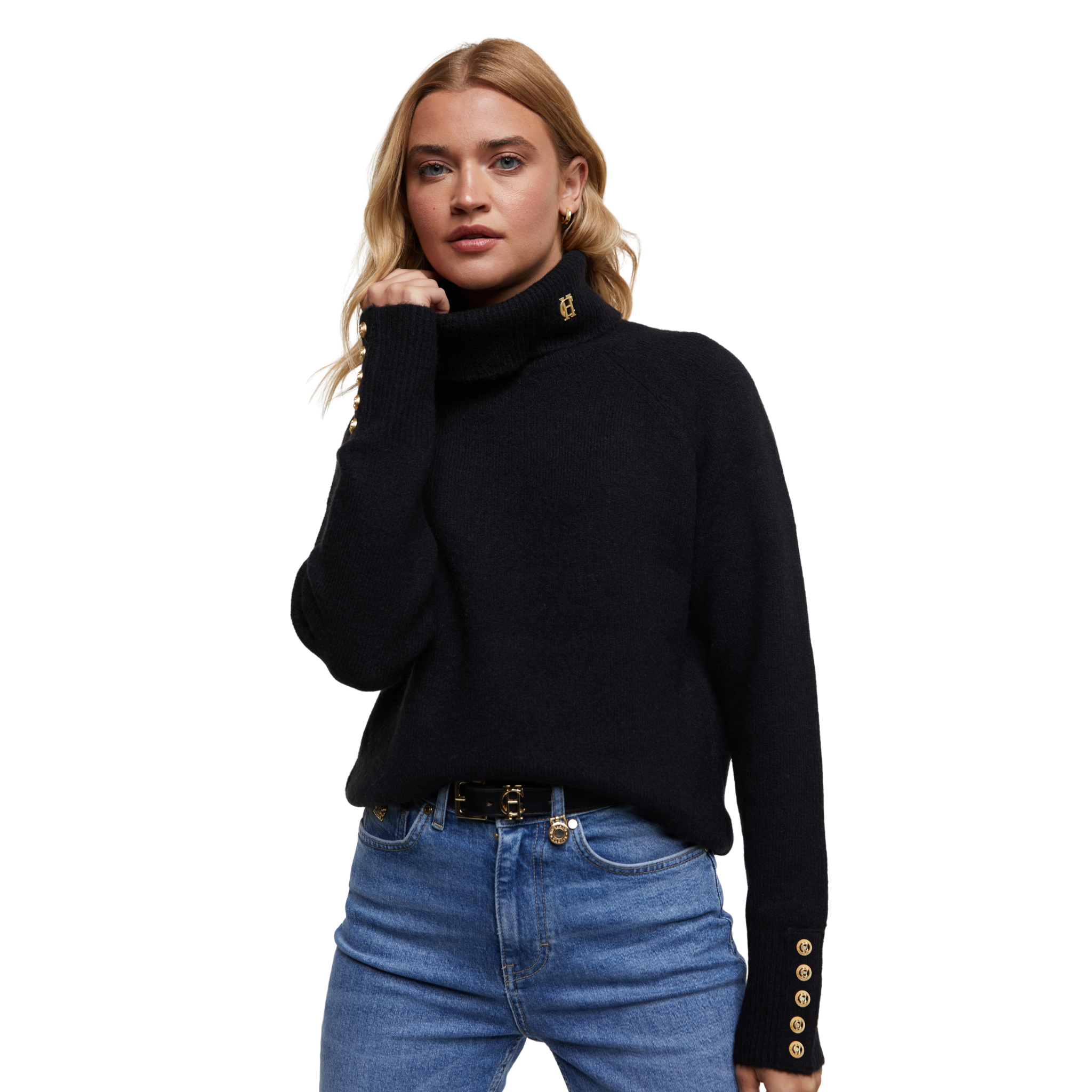Womens Holland Cooper Black Tori Knit Jumper