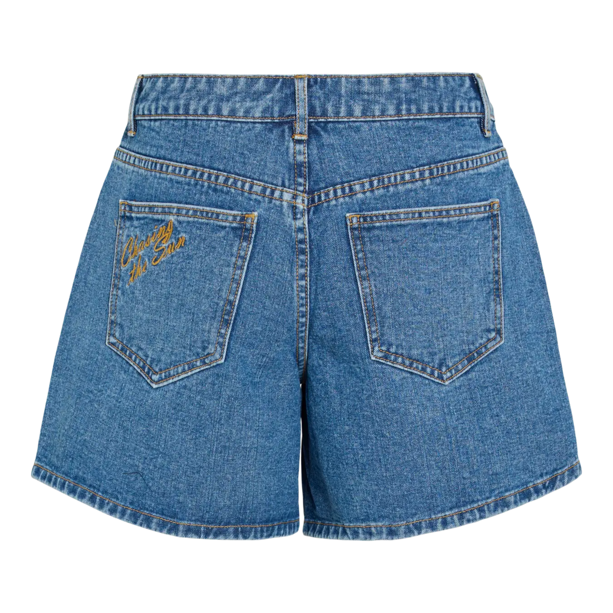 Womens Vila Medium Blue Visumo Denim Shorts