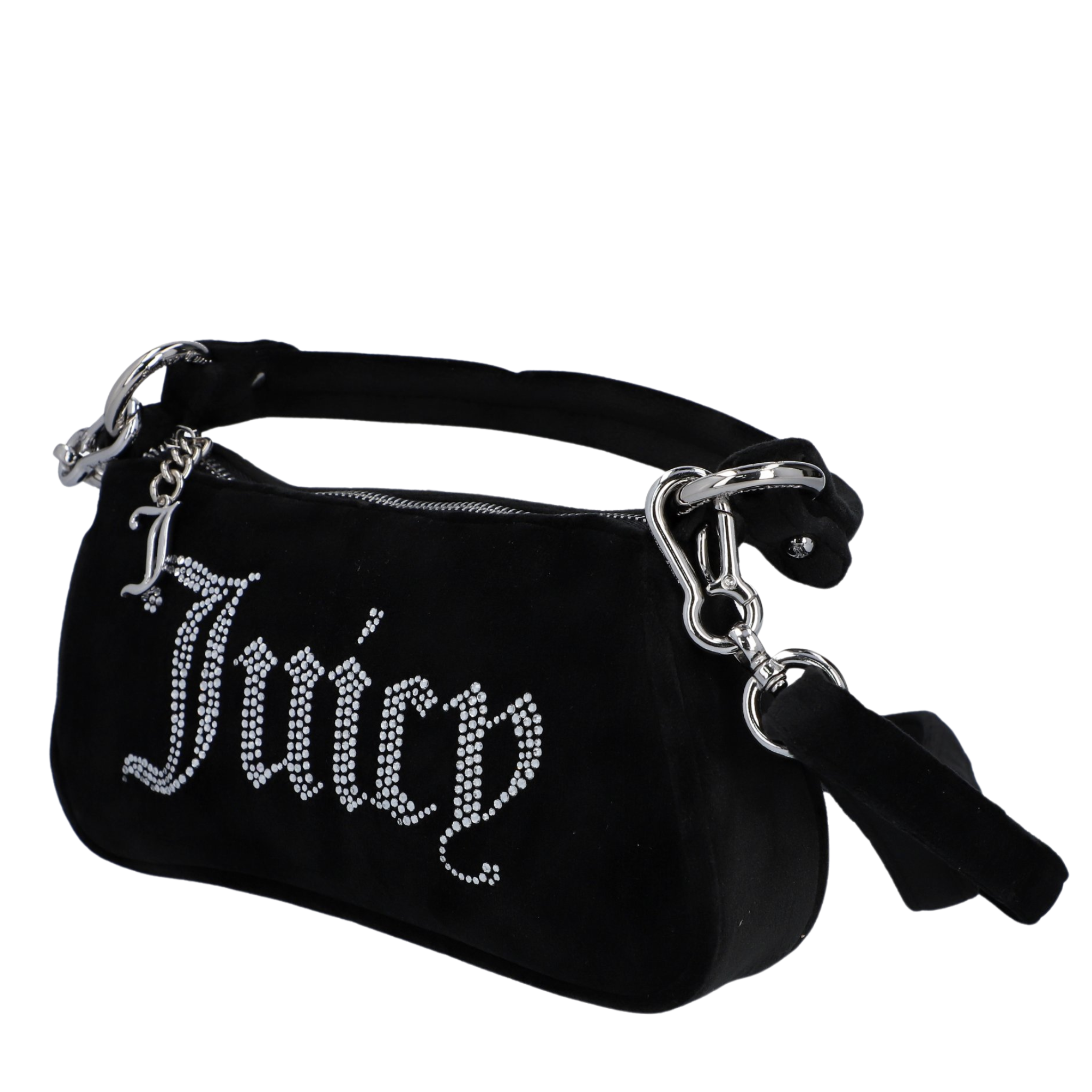Womens Juicy Couture Black Kimberly Small Hobo Shoulder Crossbody Bag
