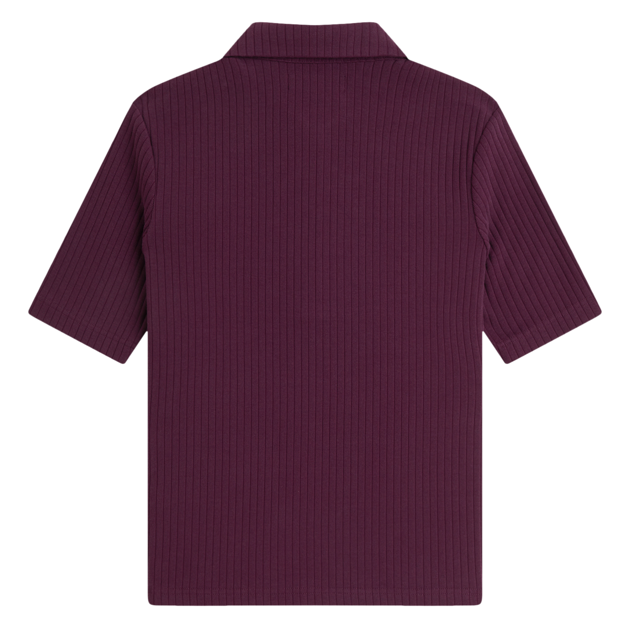Womens Fred Perry Plum Wide Rib S/s Polo Shirt