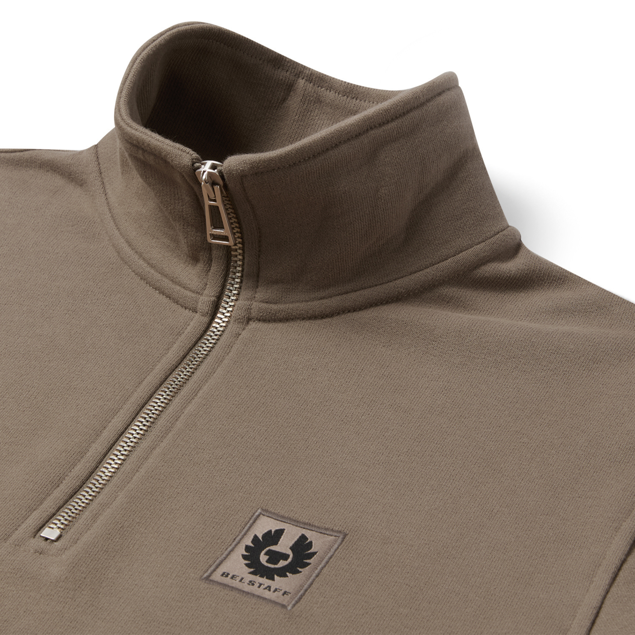 Mens Belstaff Dusty Taupe Quarter Zip Sweatshirt