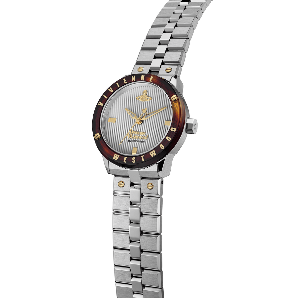 Womens Vivienne Westwood Silver/Tortoise The Trellick Watch
