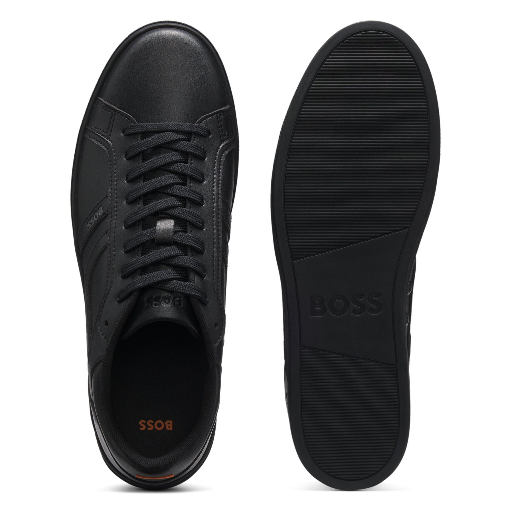 Mens BOSS Black Rhys_Tenn_pu Trainers