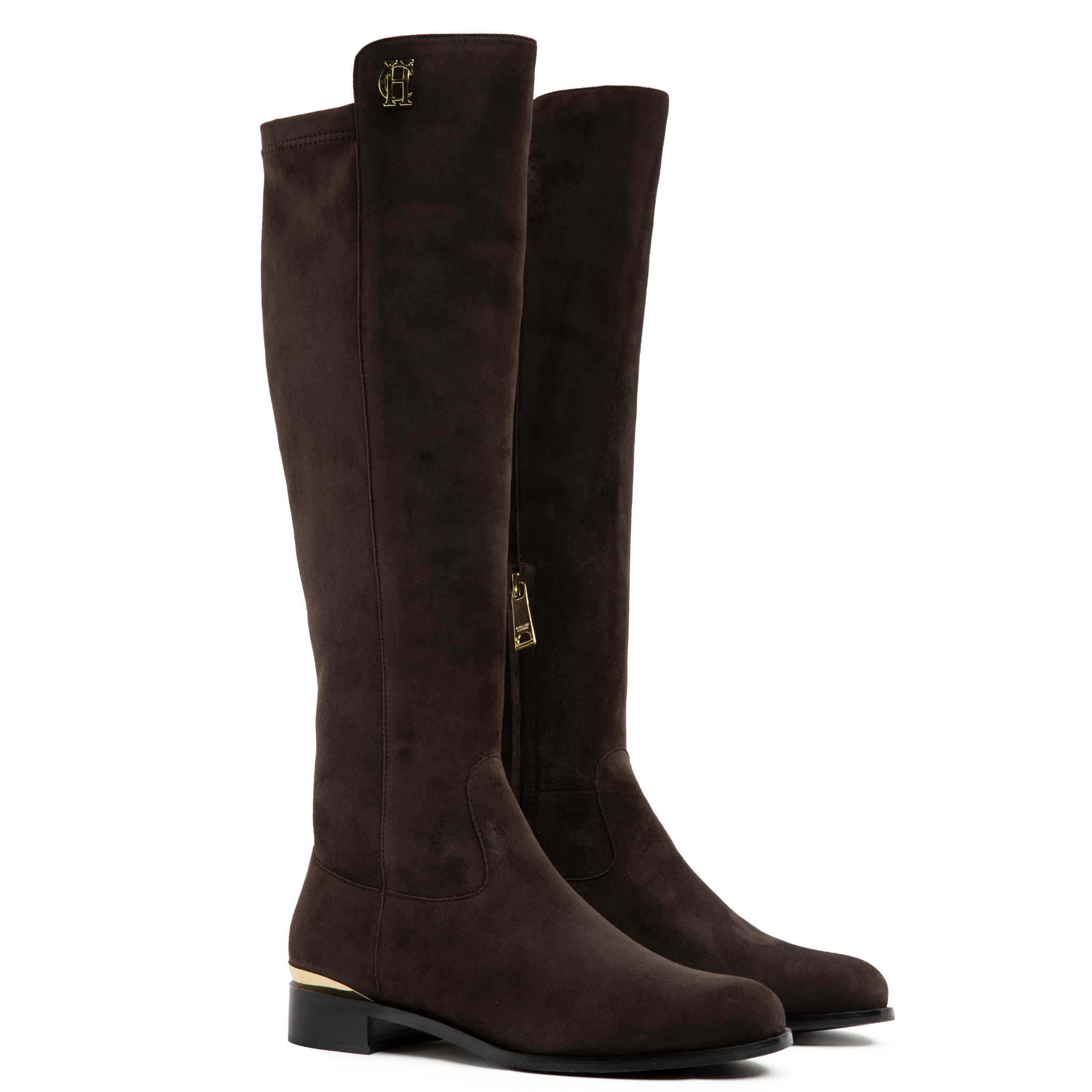 Womens Holland Cooper Choc Suede Albany Knee Boots