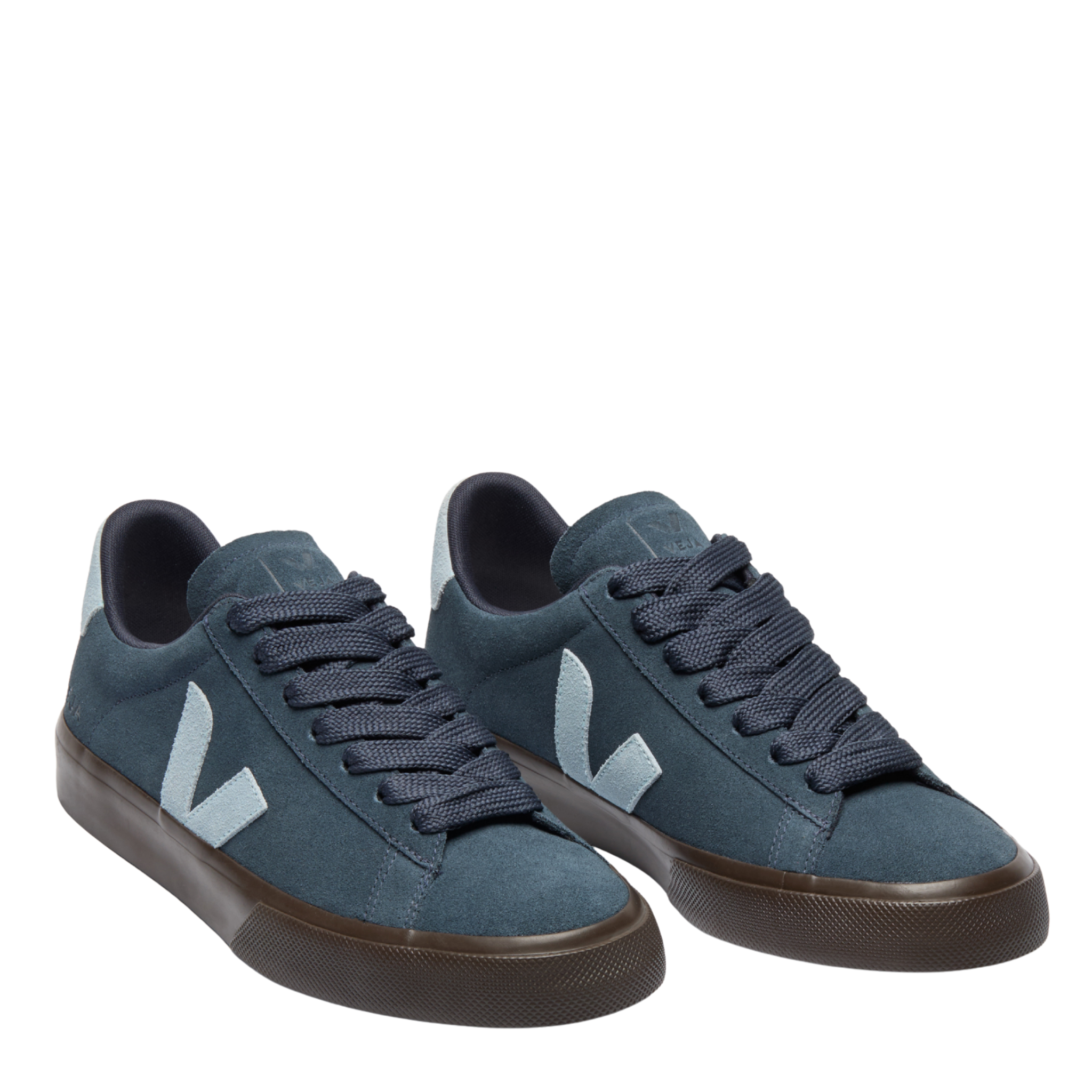 Mens VEJA Nautico/Steel/Eagle Campo Bold Suede Trainers