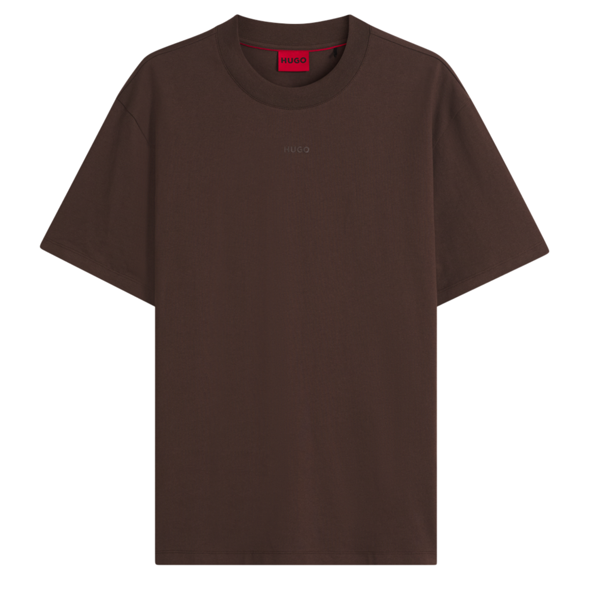 Mens HUGO Brown Overflow Dapolino S/s T Shirt