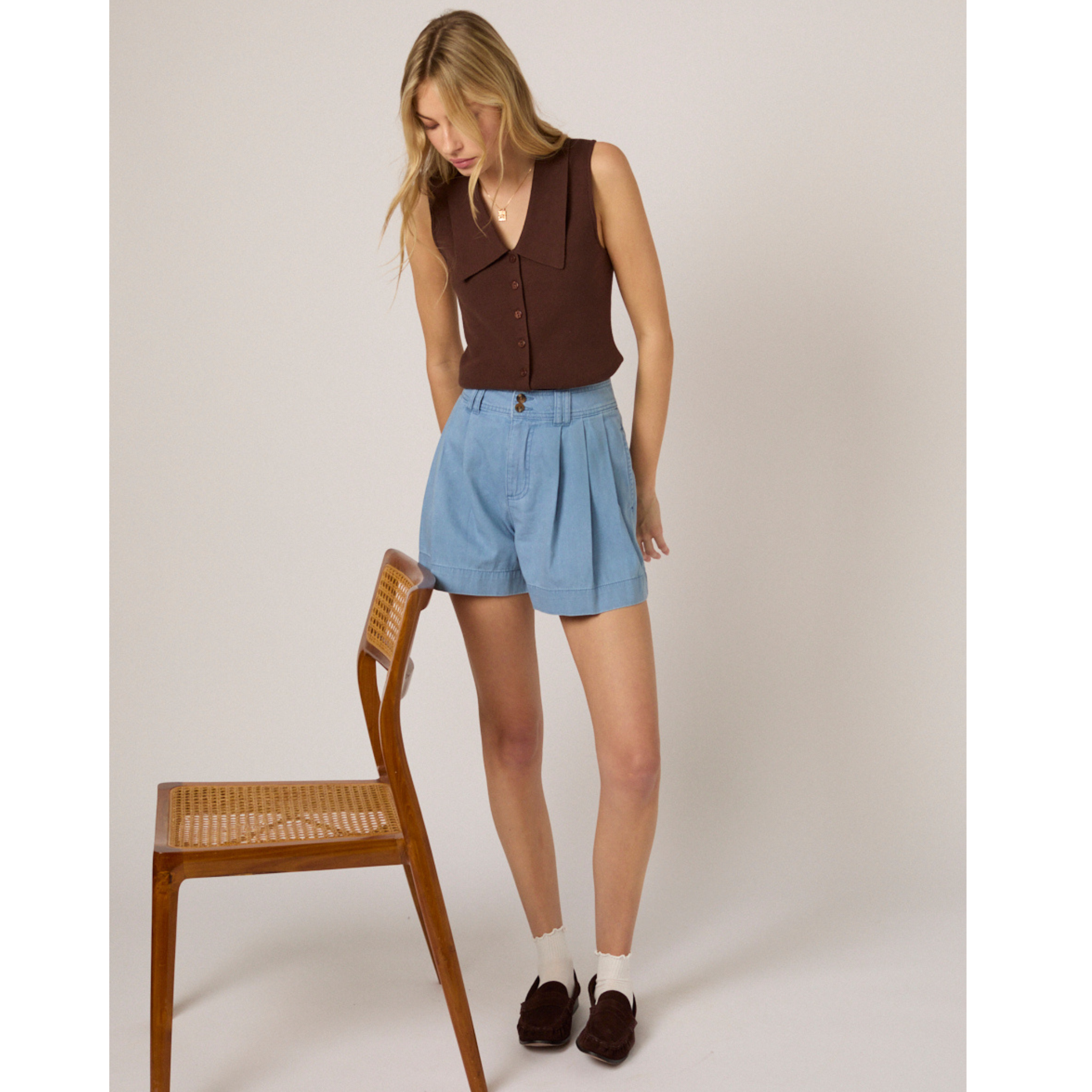 Womens Nobody's Child Blue Albie Denim Shorts