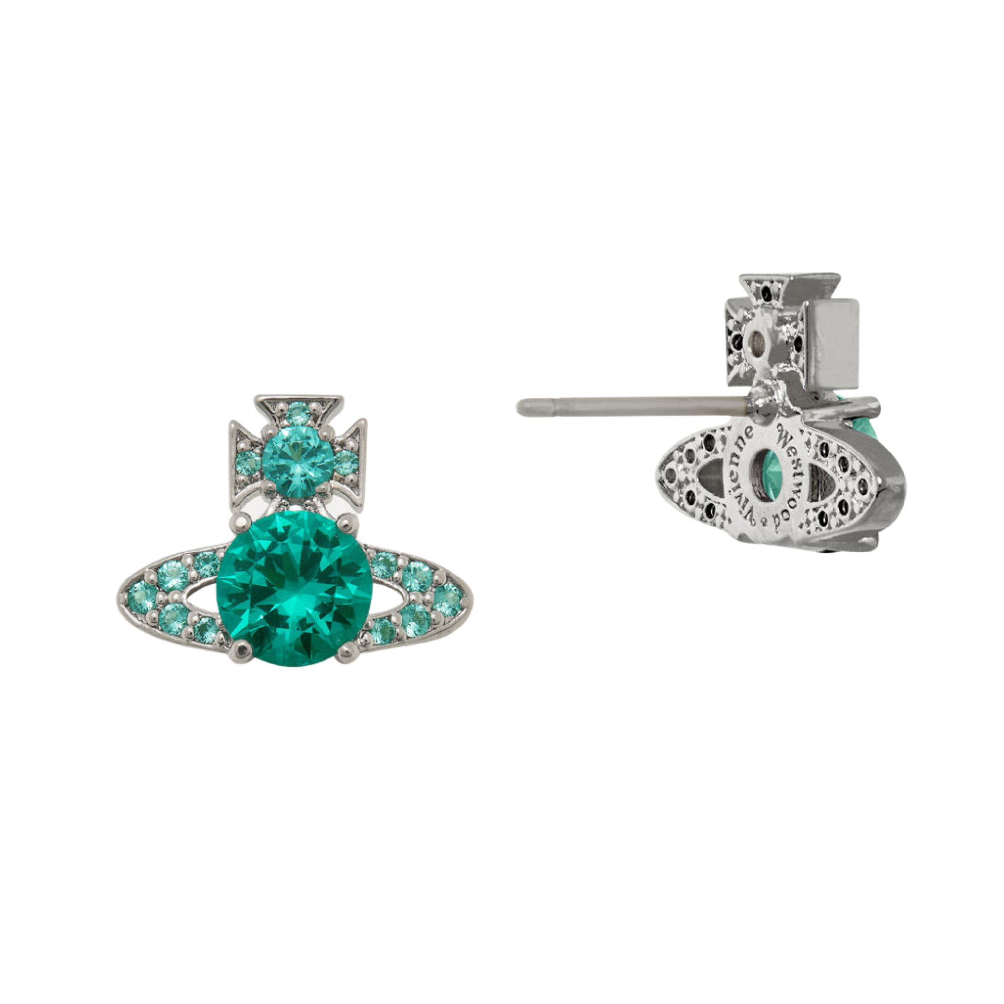 Vivienne Westwood Platinum/Turquoise Ismene Earrings