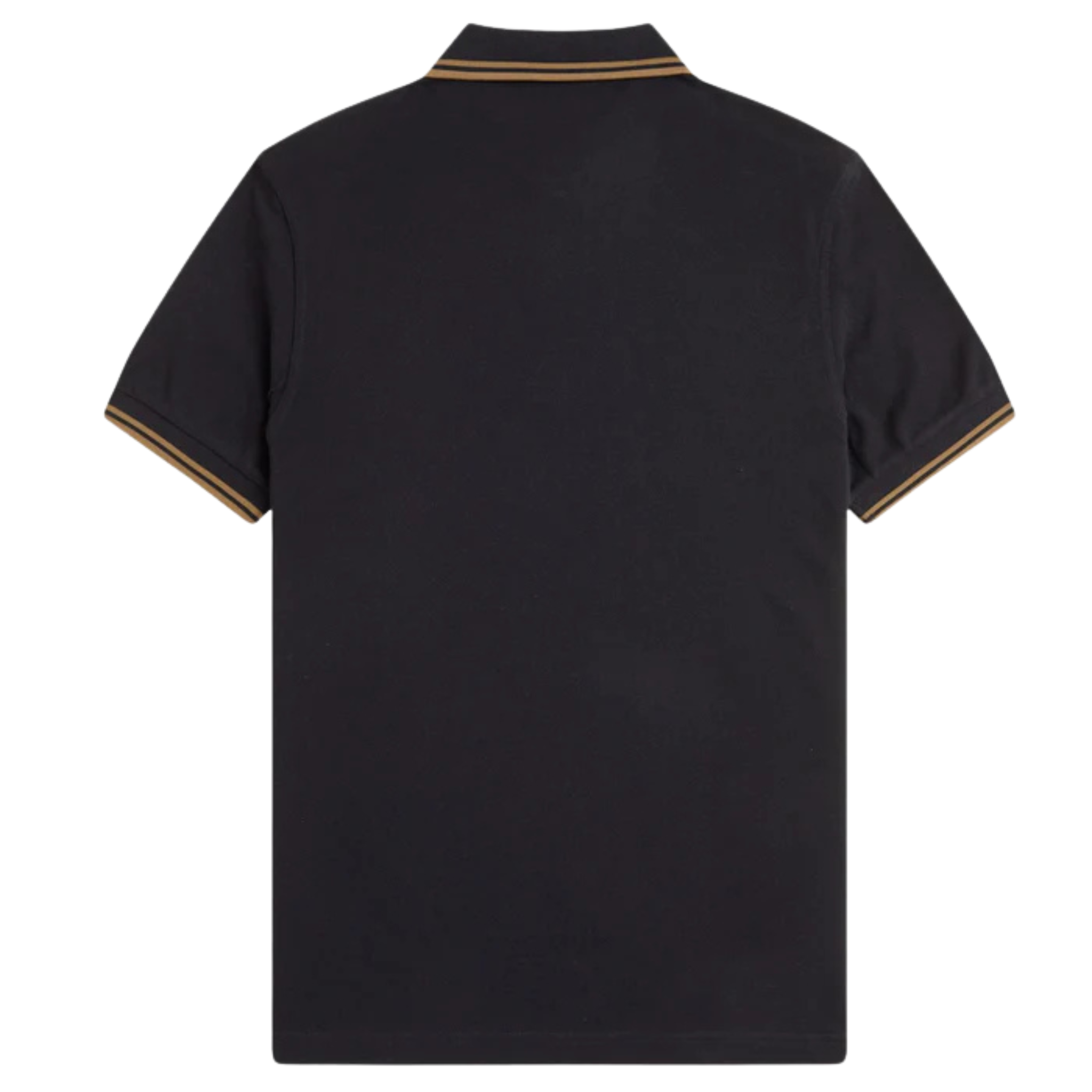 Mens Fred Perry Black/Shaded Stone Twin Tipped S/s Polo Shirt