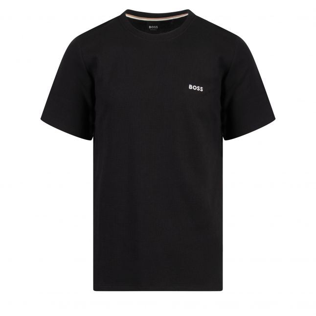 Mens BOSS Black Waffle Lounge S/s T Shirt