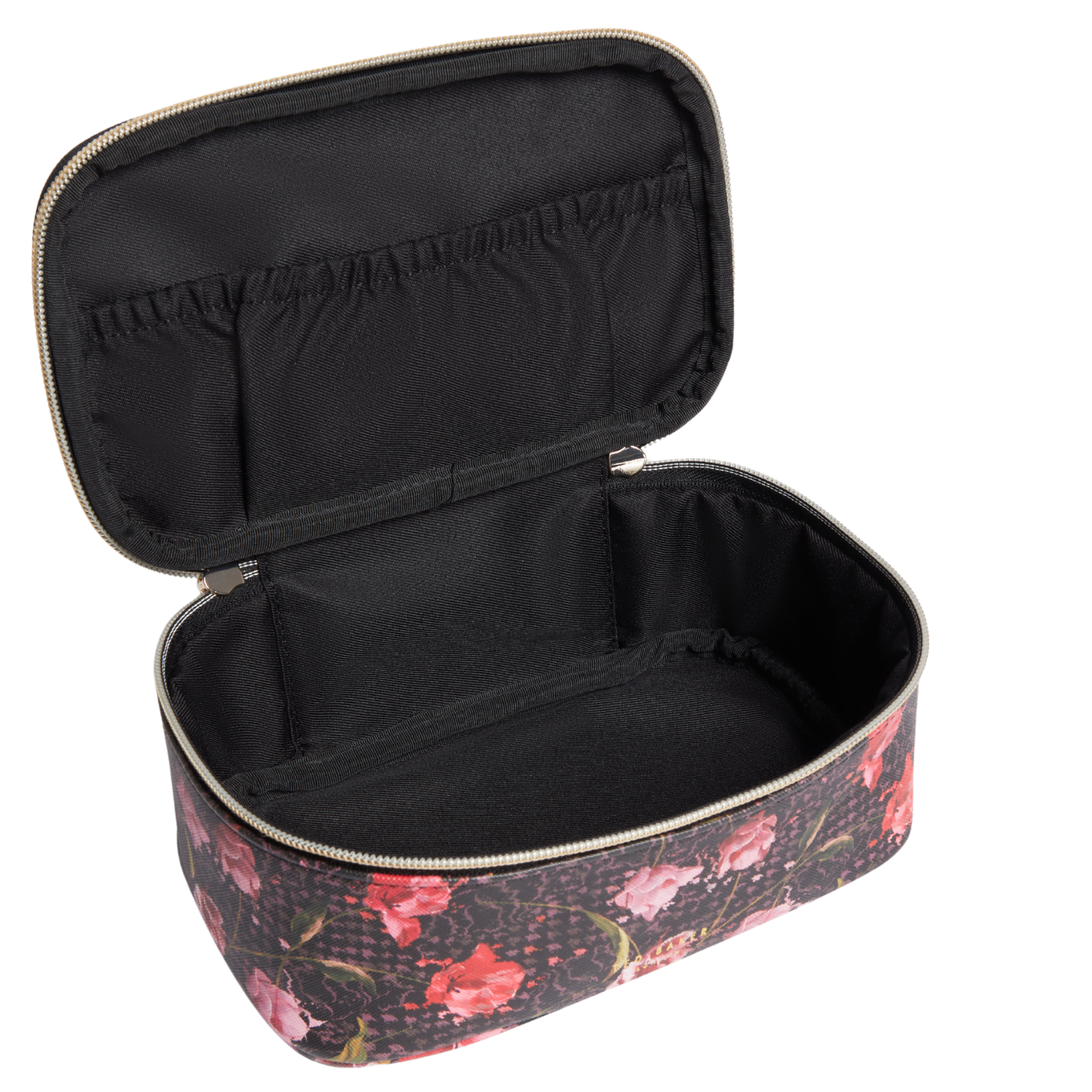 Womens Ted Baker Black Tuliina Printed Medium Make Up Bag
