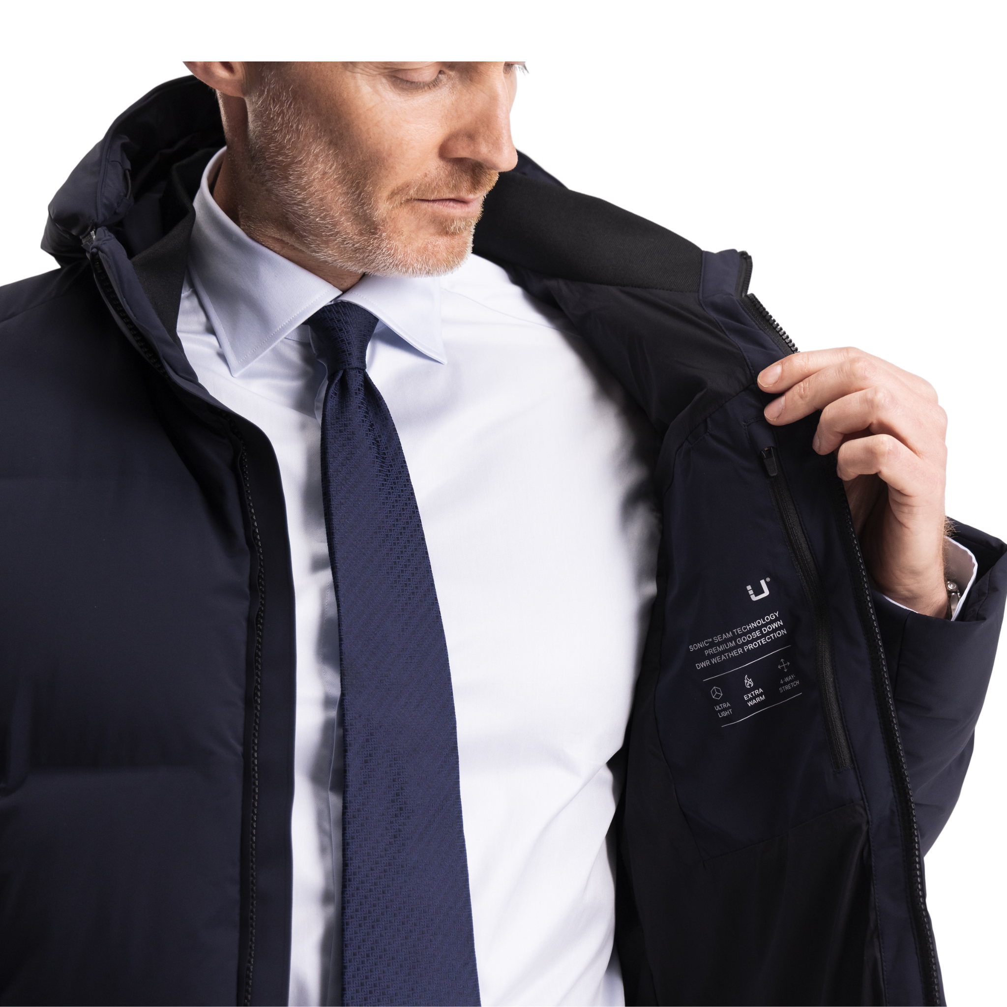 Mens UBR Navy Bolt XP Down Jacket