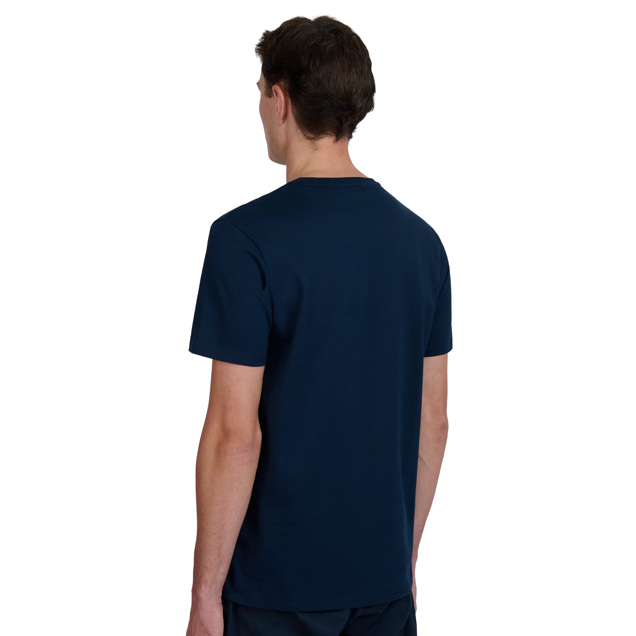 Mens Sandbanks Navy Mercerised Badge S/s T Shirt