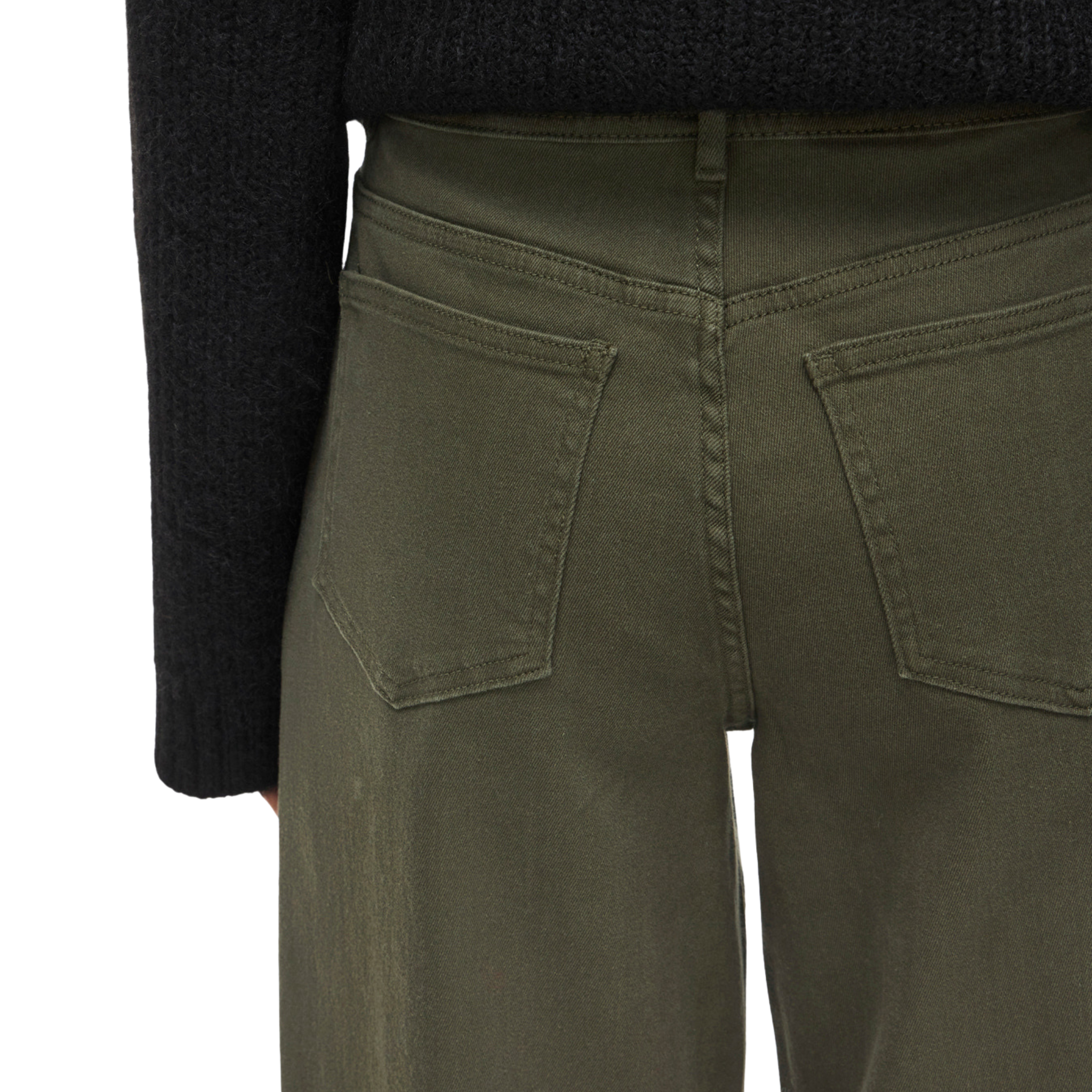 Womens Vila Deep Depths Green Vichia Wide Jeans