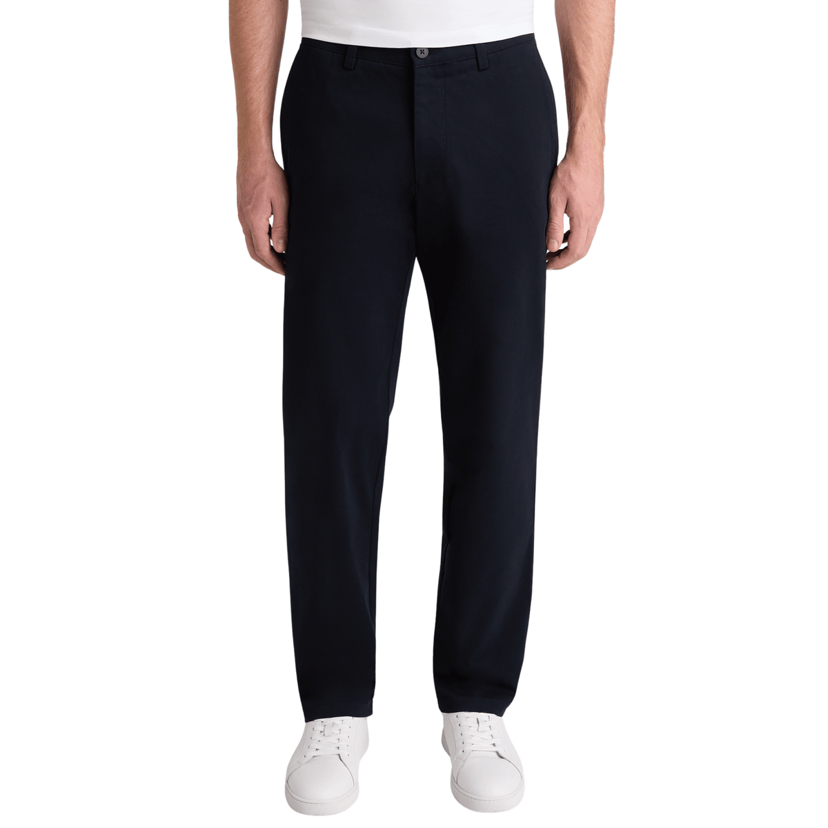 Mens Remus Uomo Navy Rhyan Straight Fit Chinos