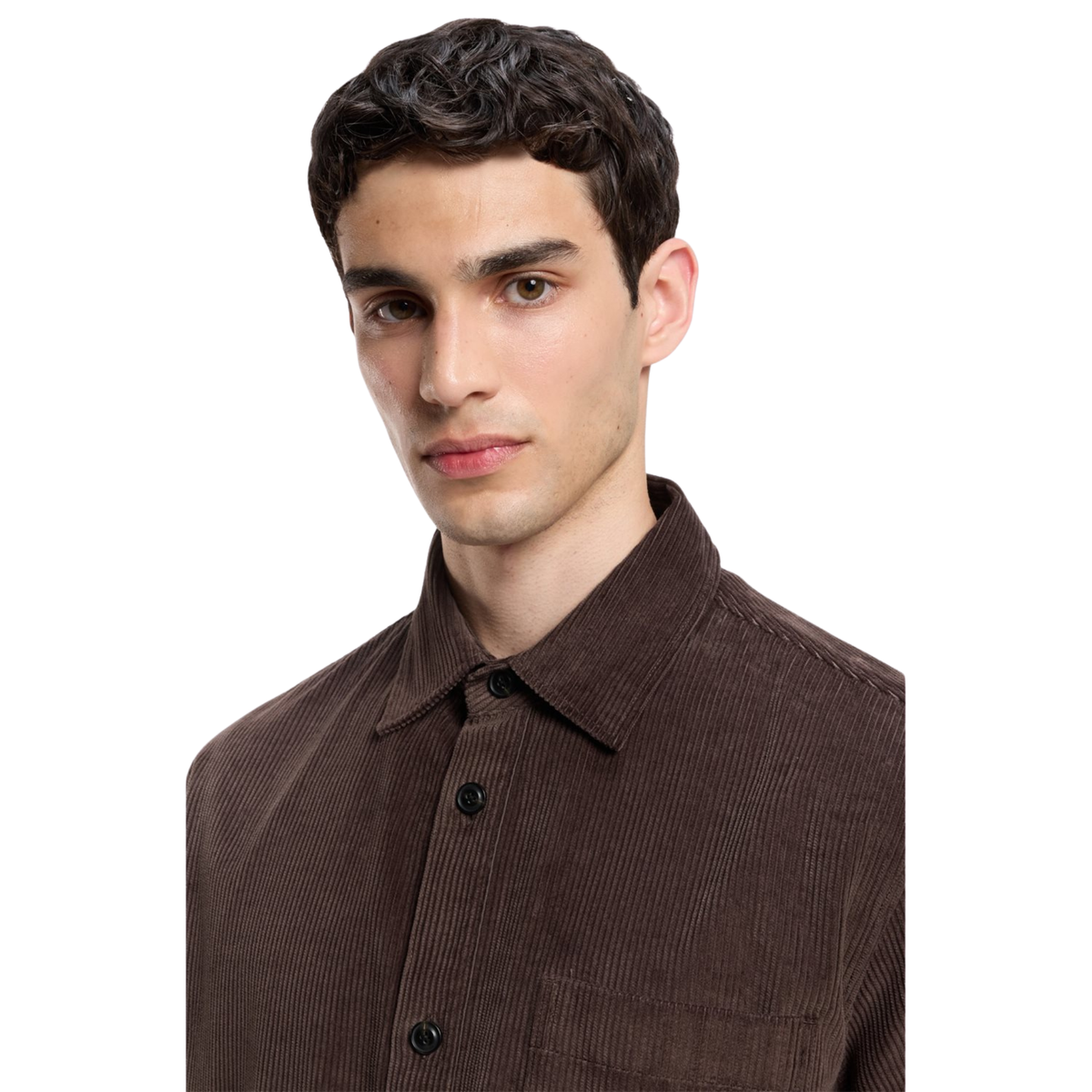 Mens HUGO Brown Overflow Ecord Overshirt