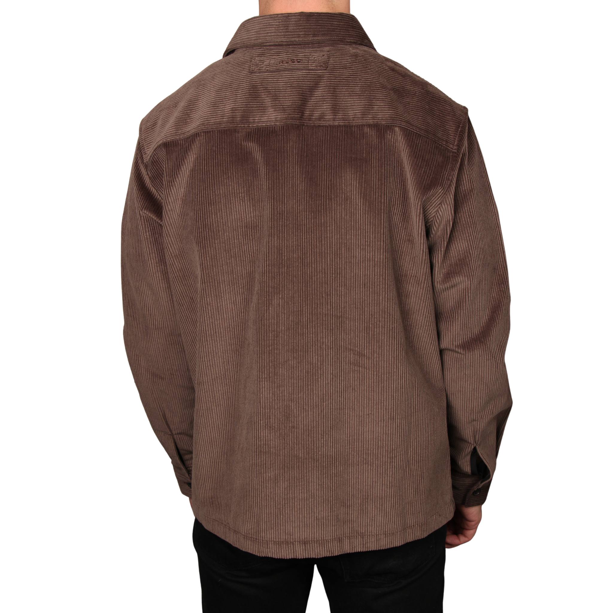 Mens HUGO Brown Overflow Ecord Overshirt