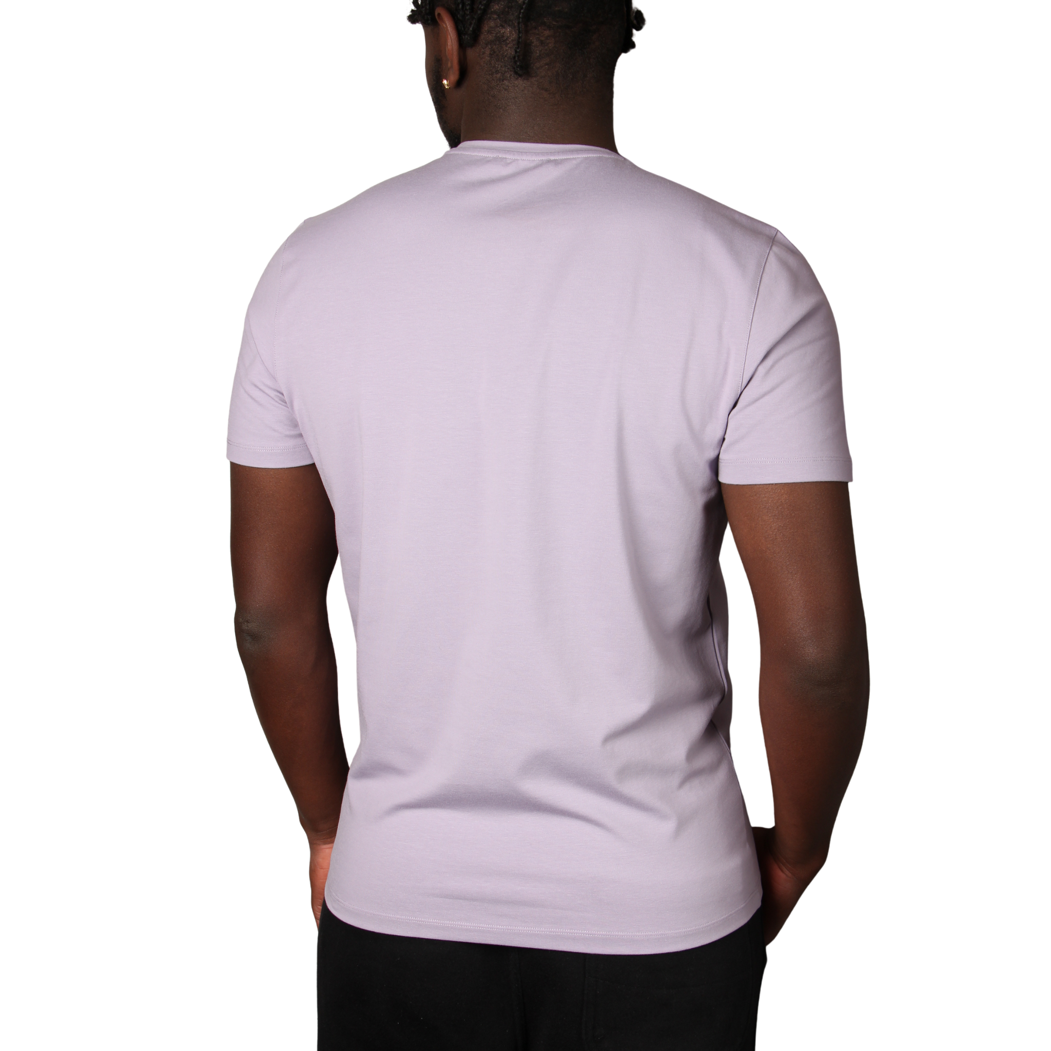 Mens Remus Uomo Lavender Grey Cotton Stretch S/s T Shirt