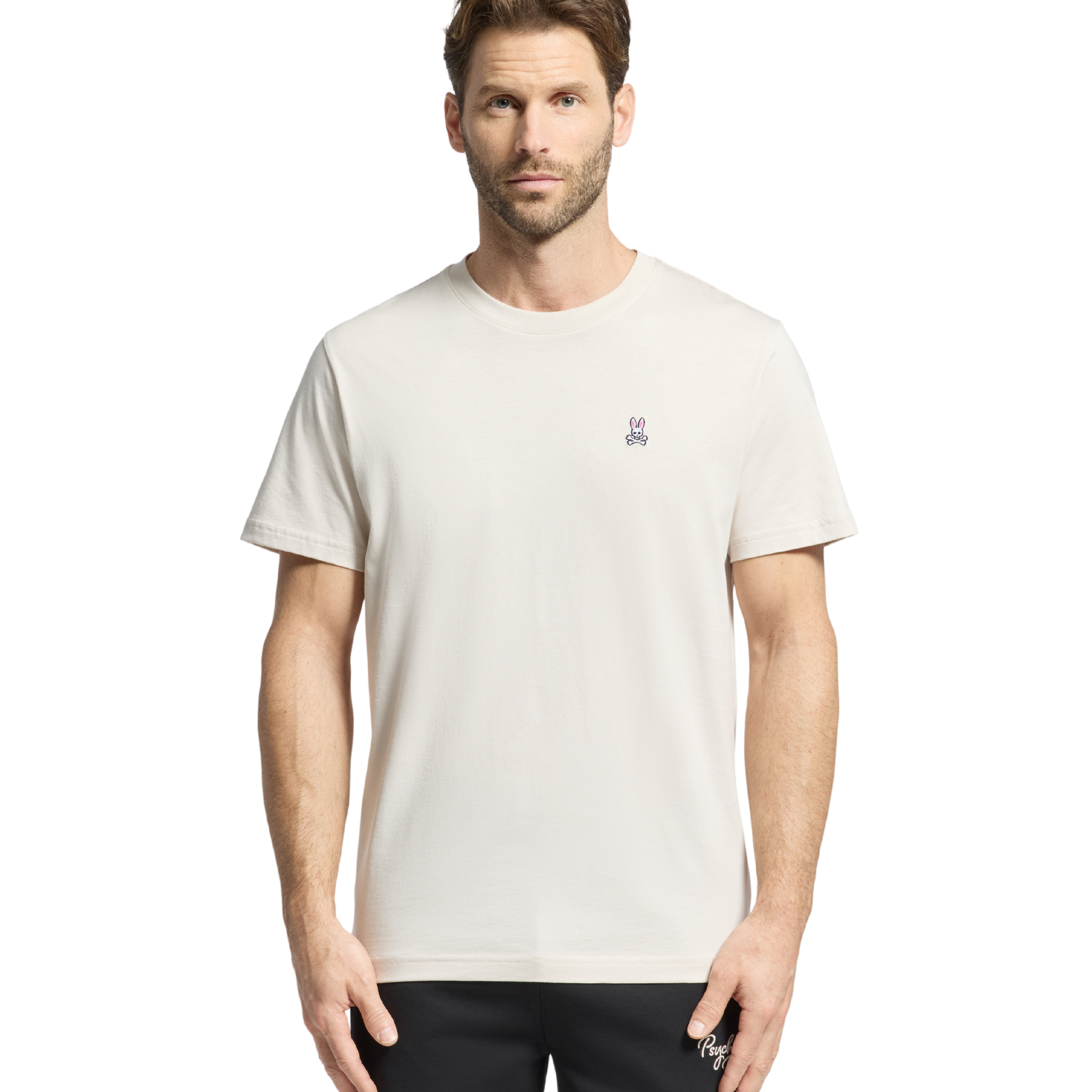 Mens Psycho Bunny Natural Linen Classic S/s T Shirt