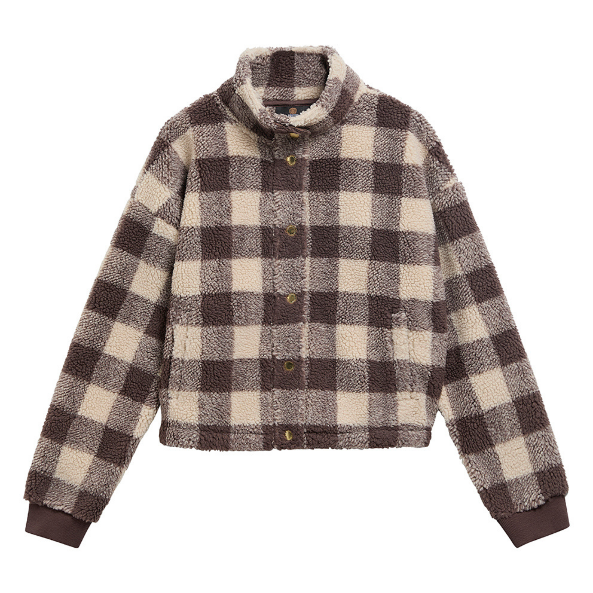 Womens Barbour International Truffle Multi Amaya Fleece Jacket