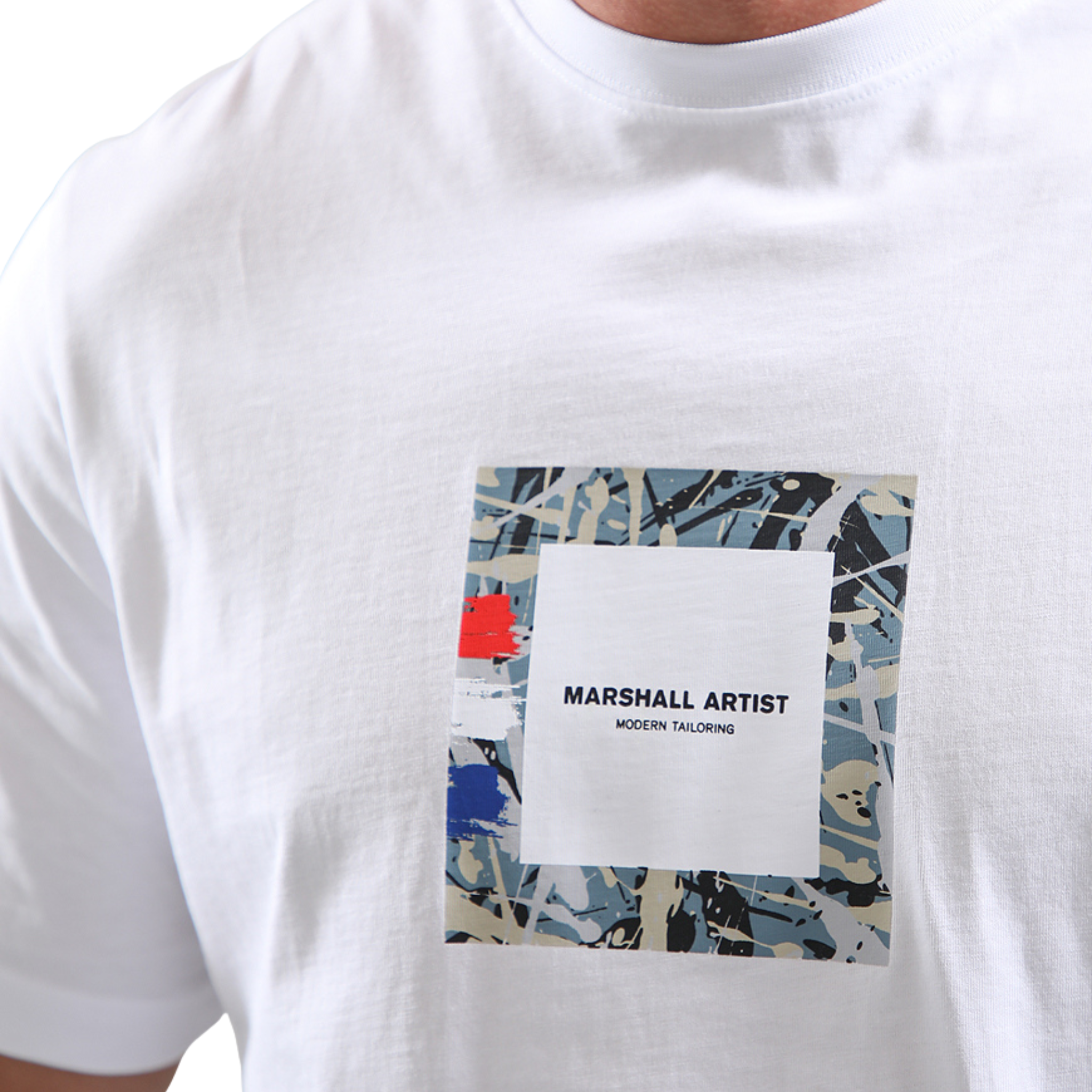 Mens Marshall Artist White Adored Box Logo S/s T Shirt