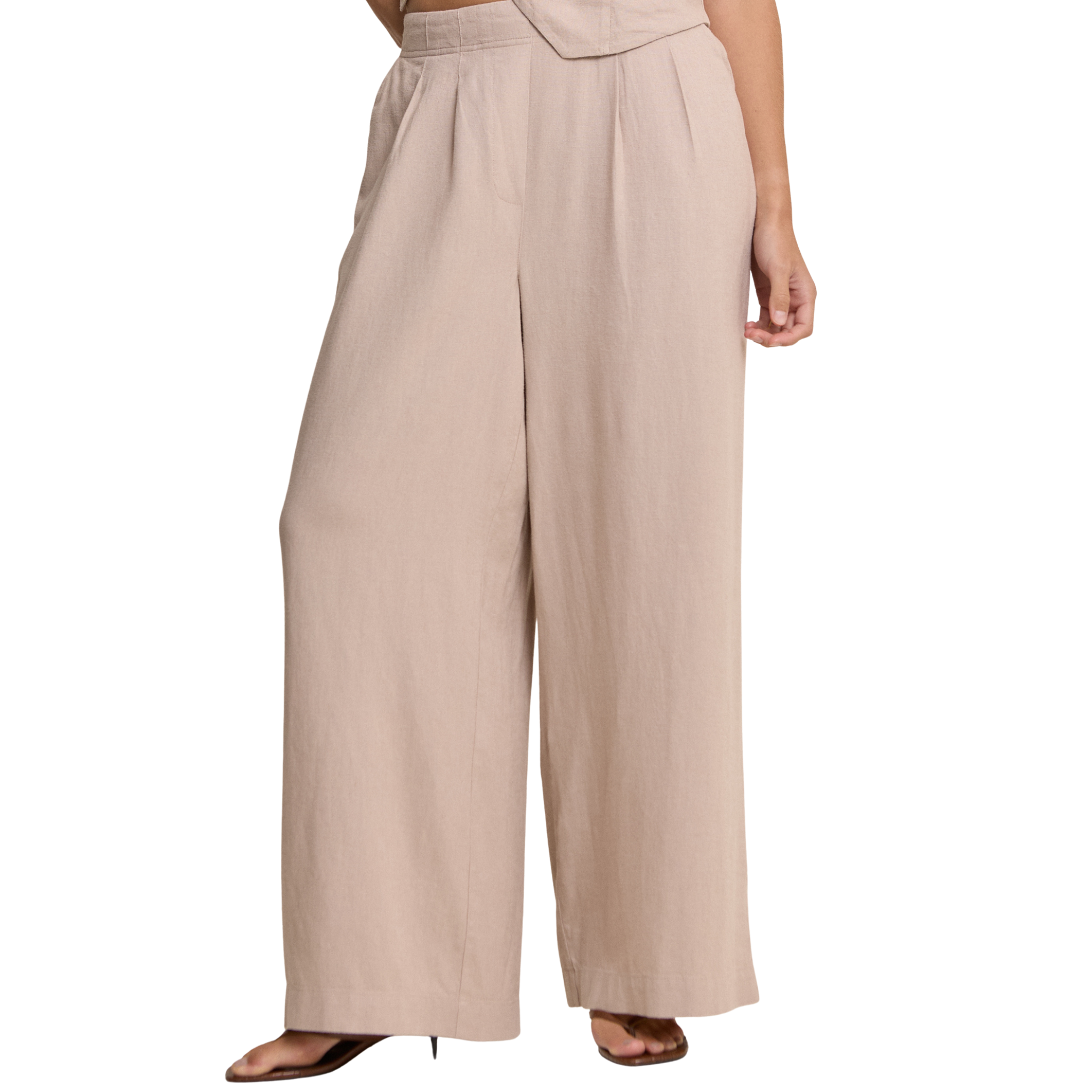 Womens Nobody's Child Beige Silsoe Wide Leg Trousers