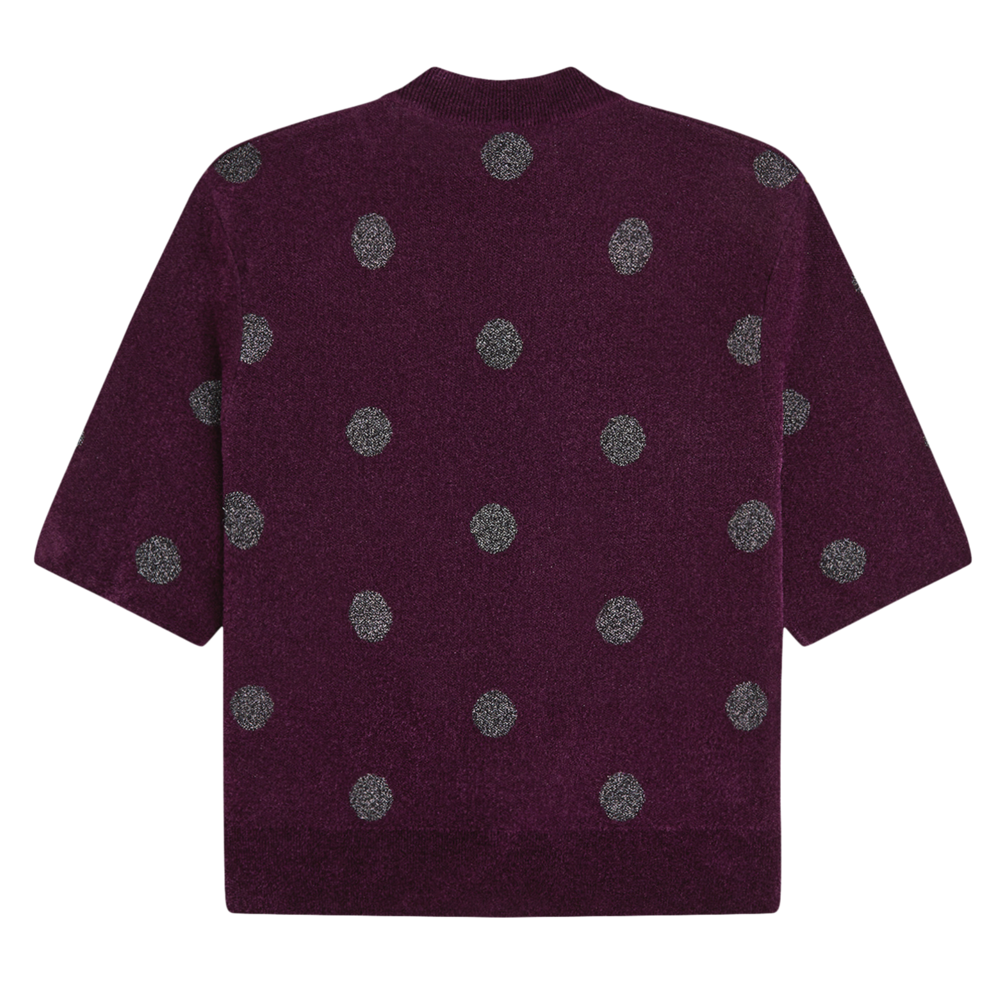 Womens Fred Perry x AW Plum Polka Dot Knitted Top