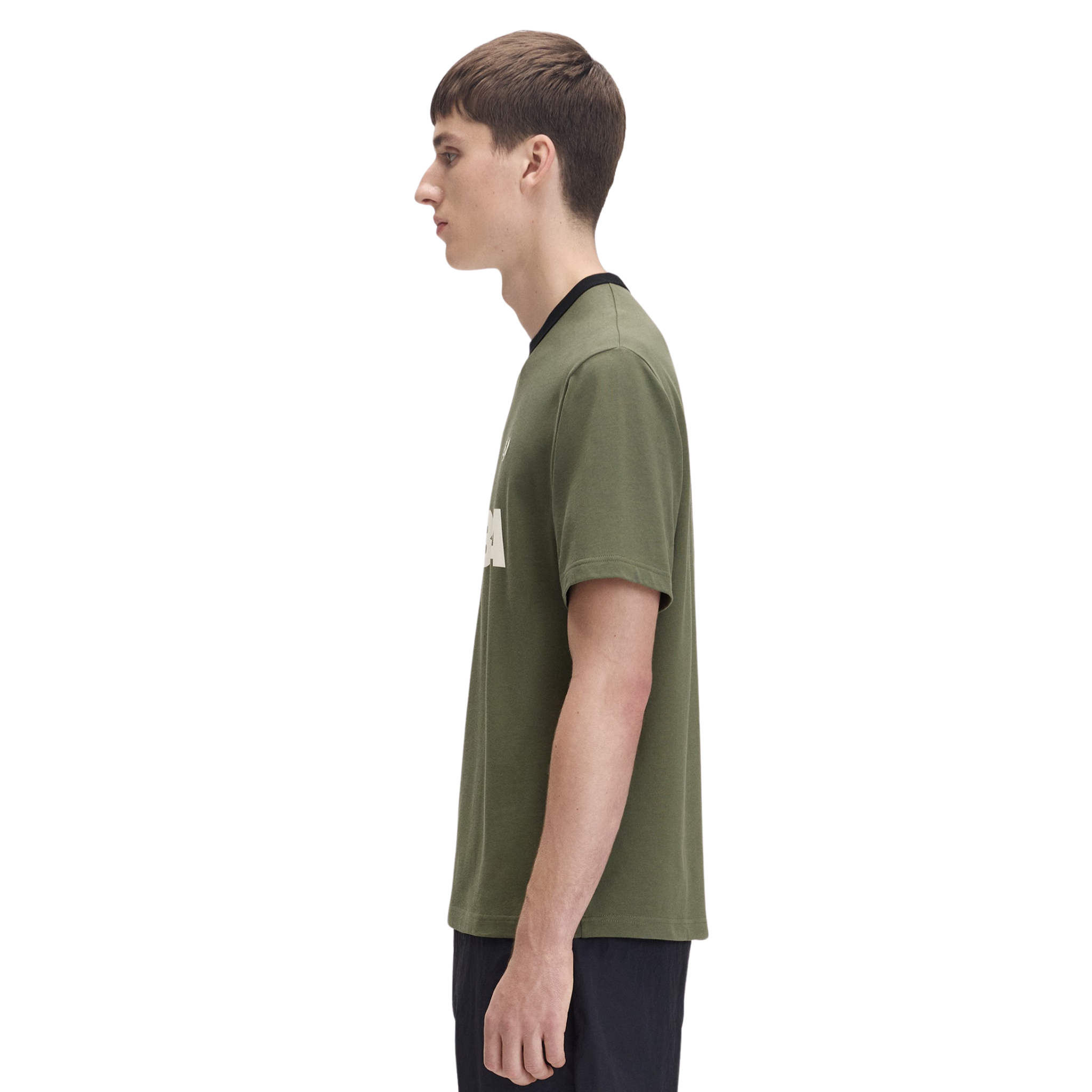 Mens Fred Perry x Meyba Laurel Wreath Green Ringer S/s T Shirt