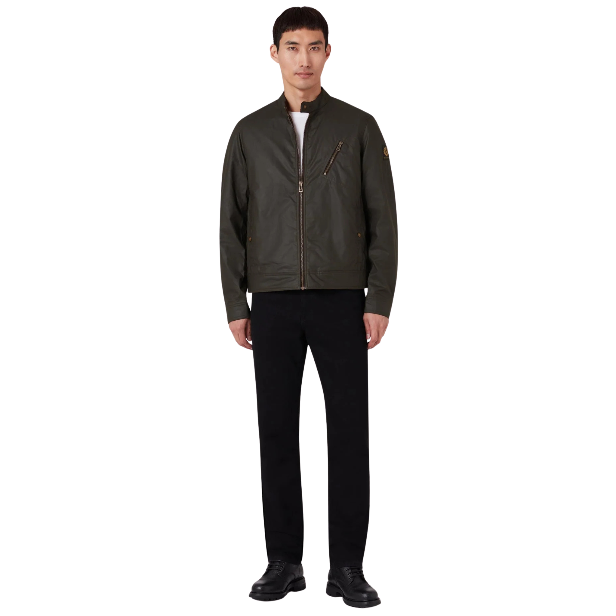 Mens Belstaff Faded Olive Sideline Waxed Cotton Jacket