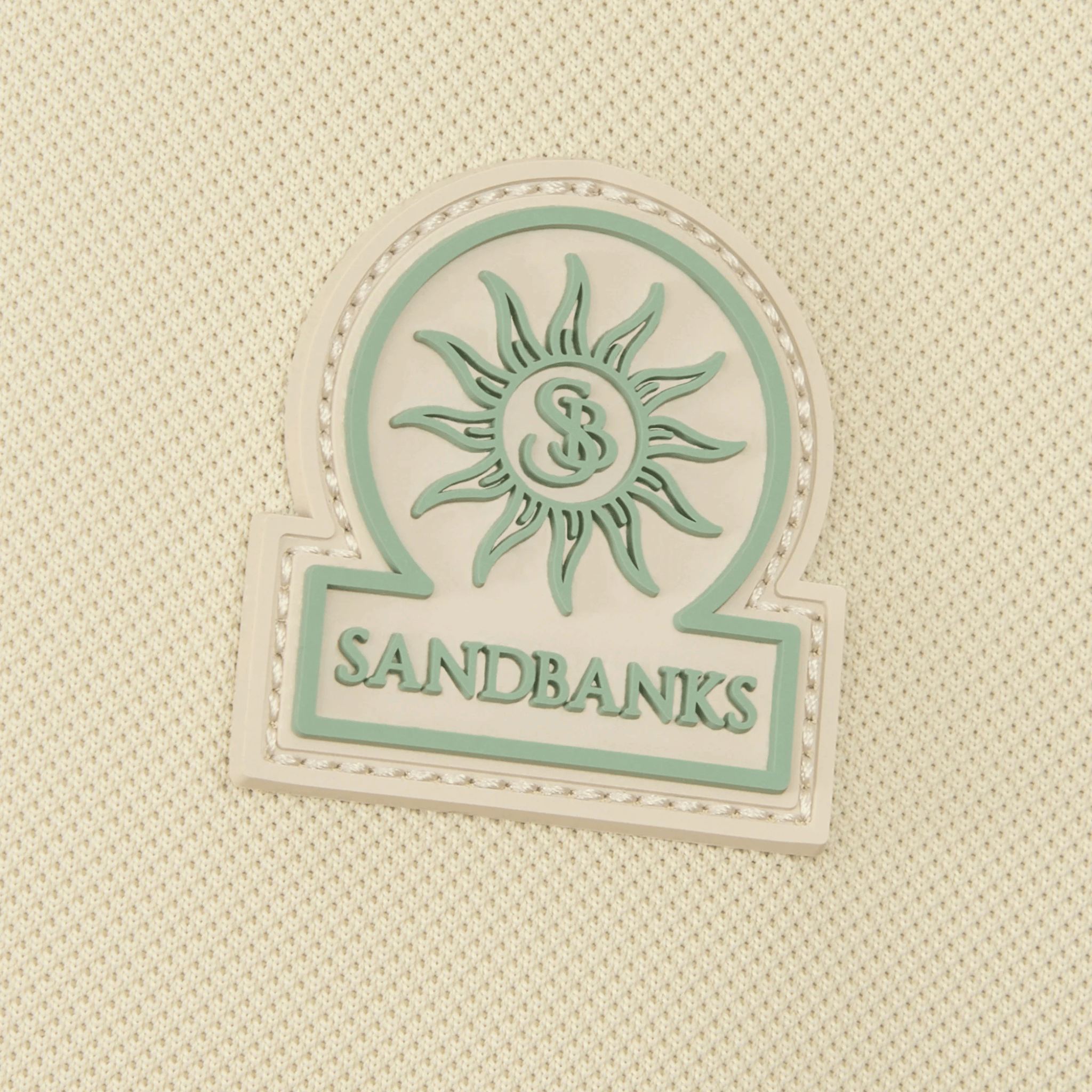 Mens Sandbanks Stone Gradient Rib S/s Polo Shirt