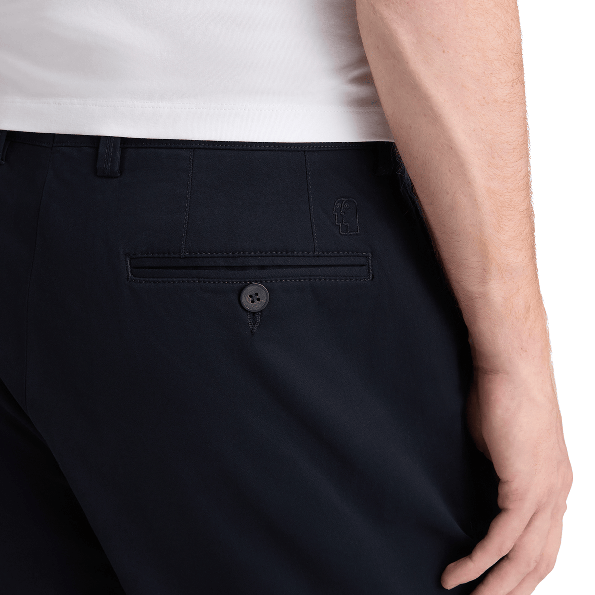 Mens Remus Uomo Navy Rhyan Straight Fit Chinos