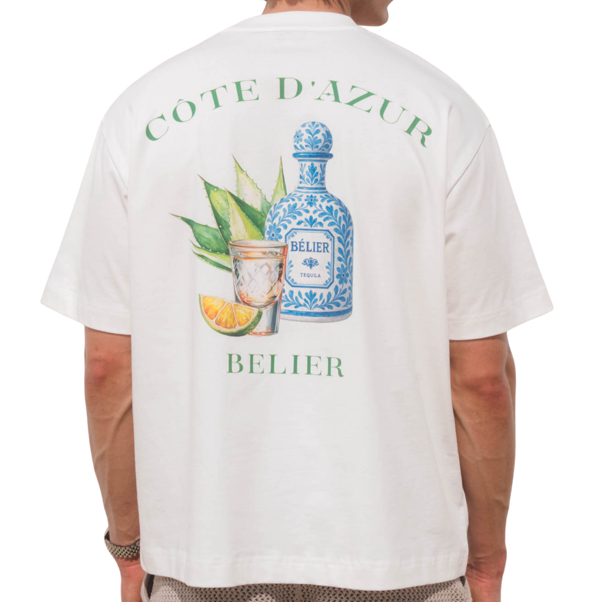 Mens Belier Off White Tequila Graphic S/s T Shirt