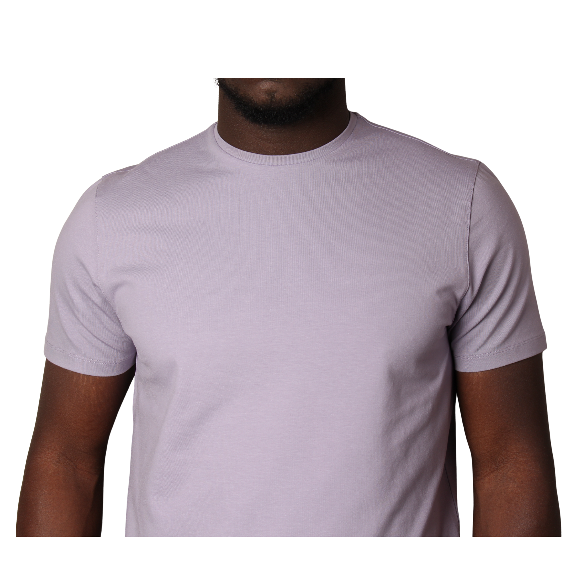 Mens Remus Uomo Lavender Grey Cotton Stretch S/s T Shirt