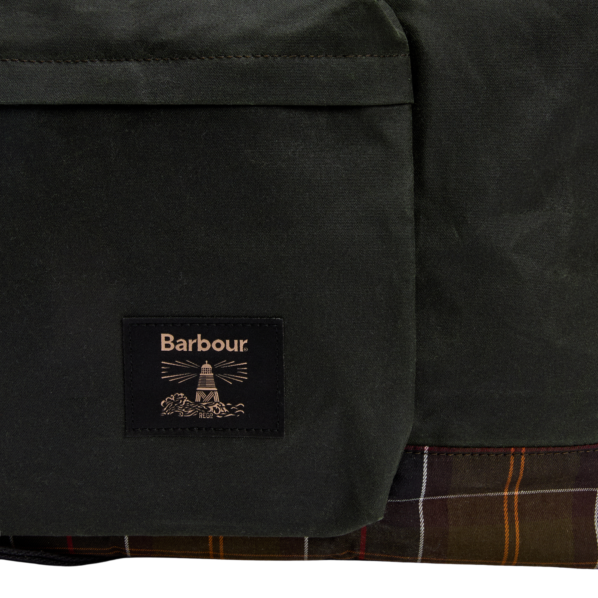 Mens Barbour Sage/Classic Tartan Field Wax Holdall