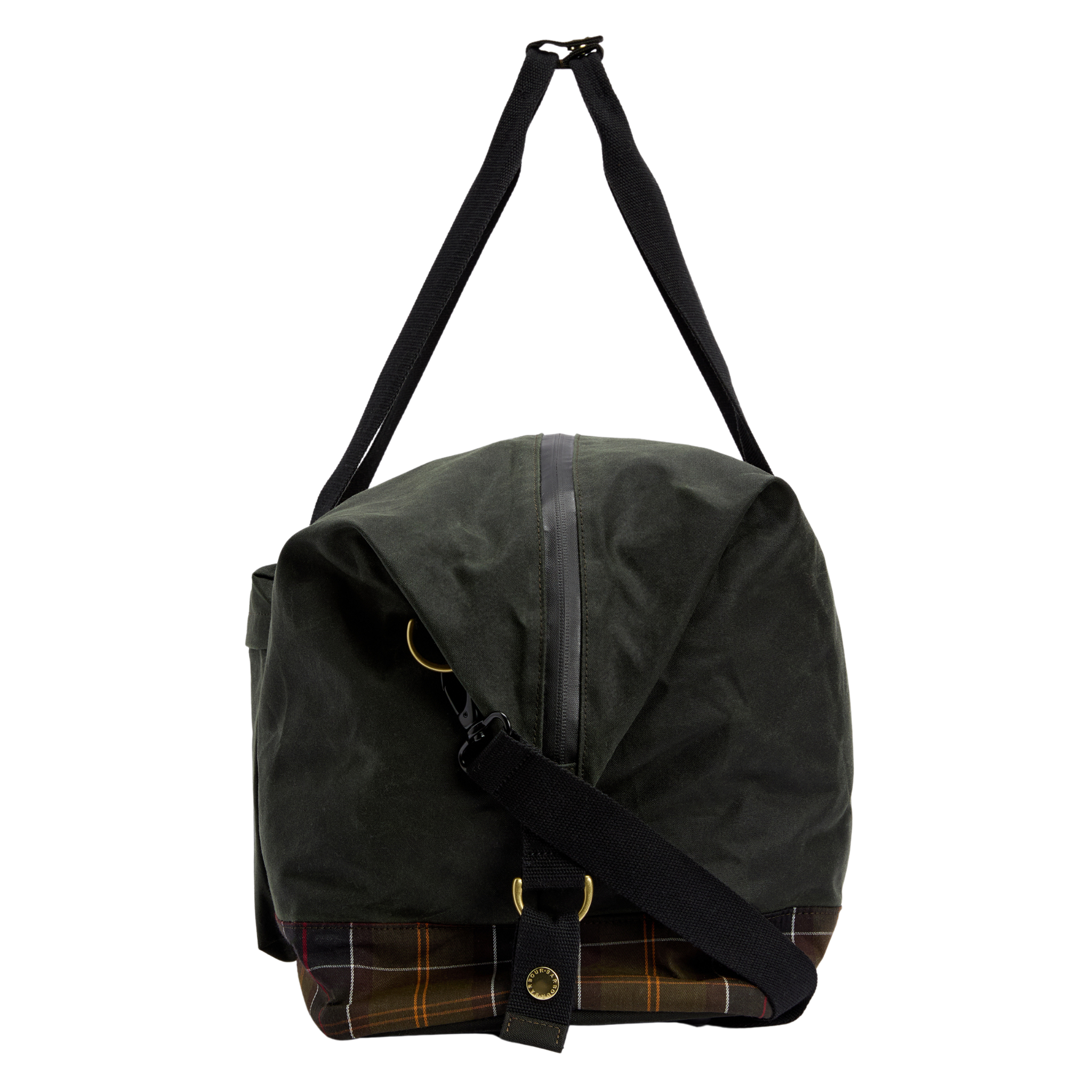 Mens Barbour Sage/Classic Tartan Field Wax Holdall