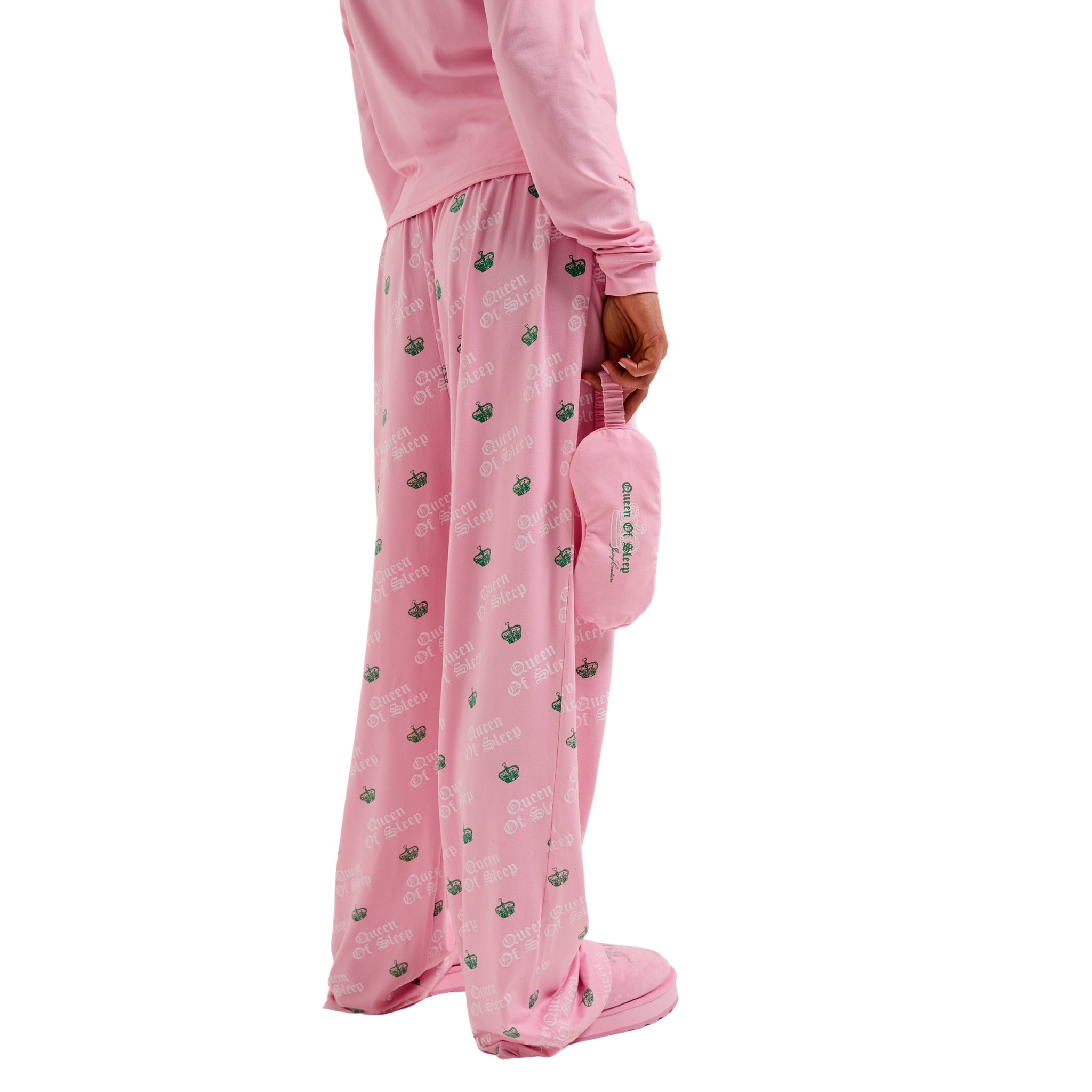 Womens Juicy Couture Pink Queen Of Sleep L/s Pyjama Set