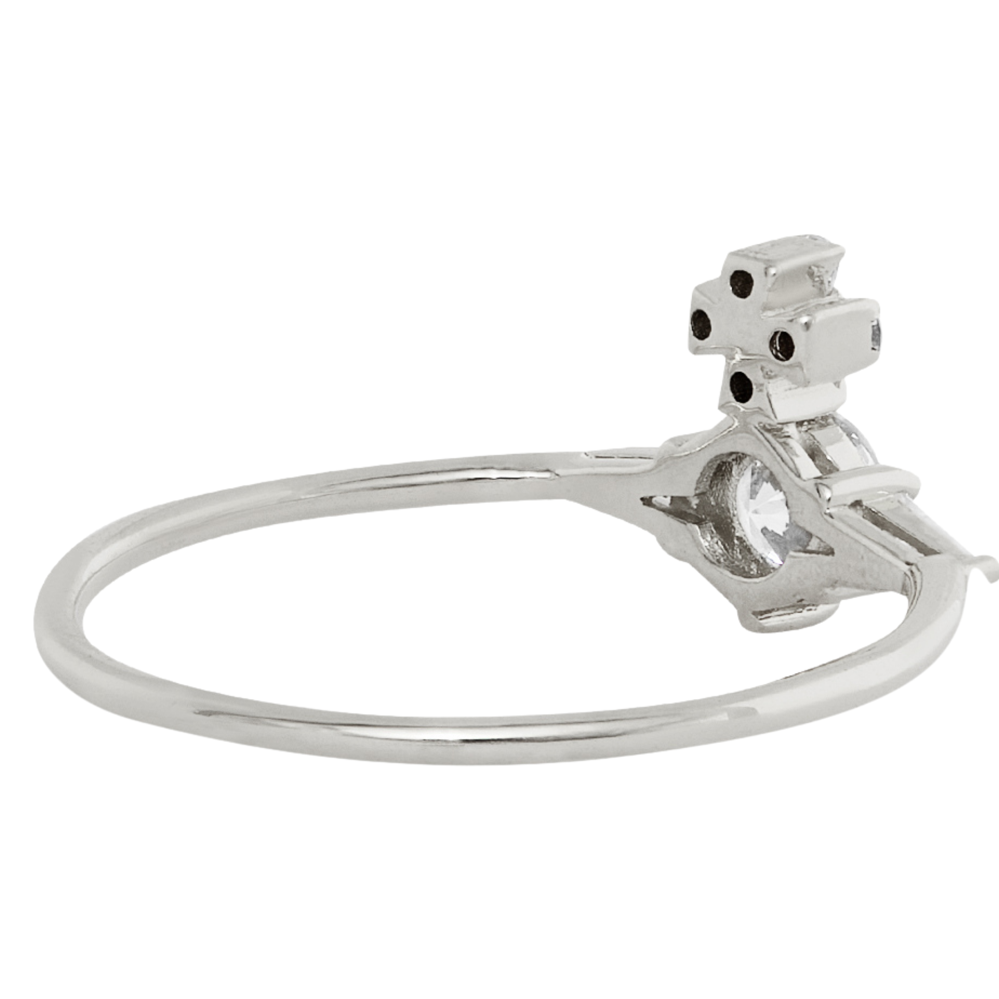 Vivienne Westwood Platinum/White CZ Ofelia Ring