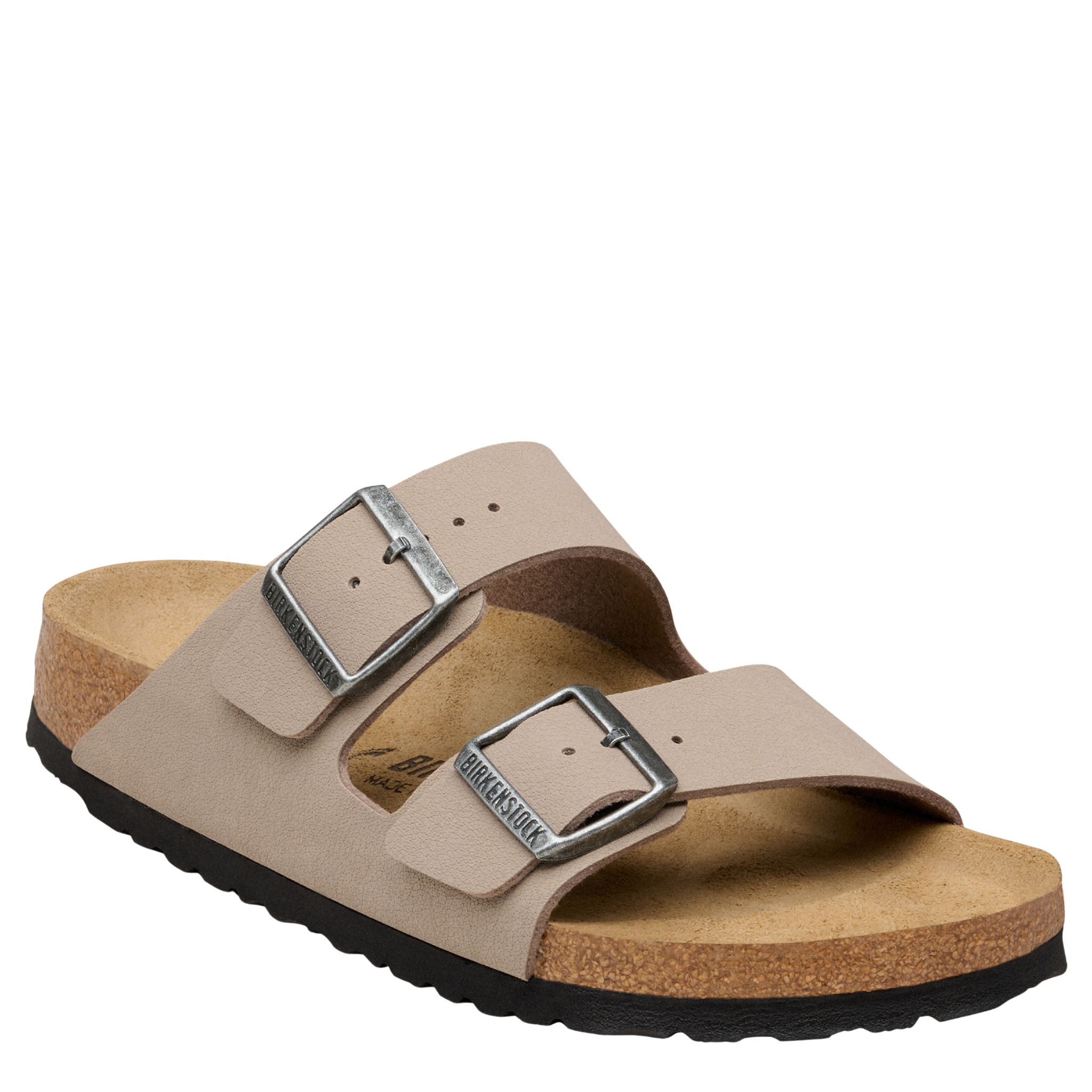 Mens Birkenstock Gray Taupe Arizona Birkibuc Sandals